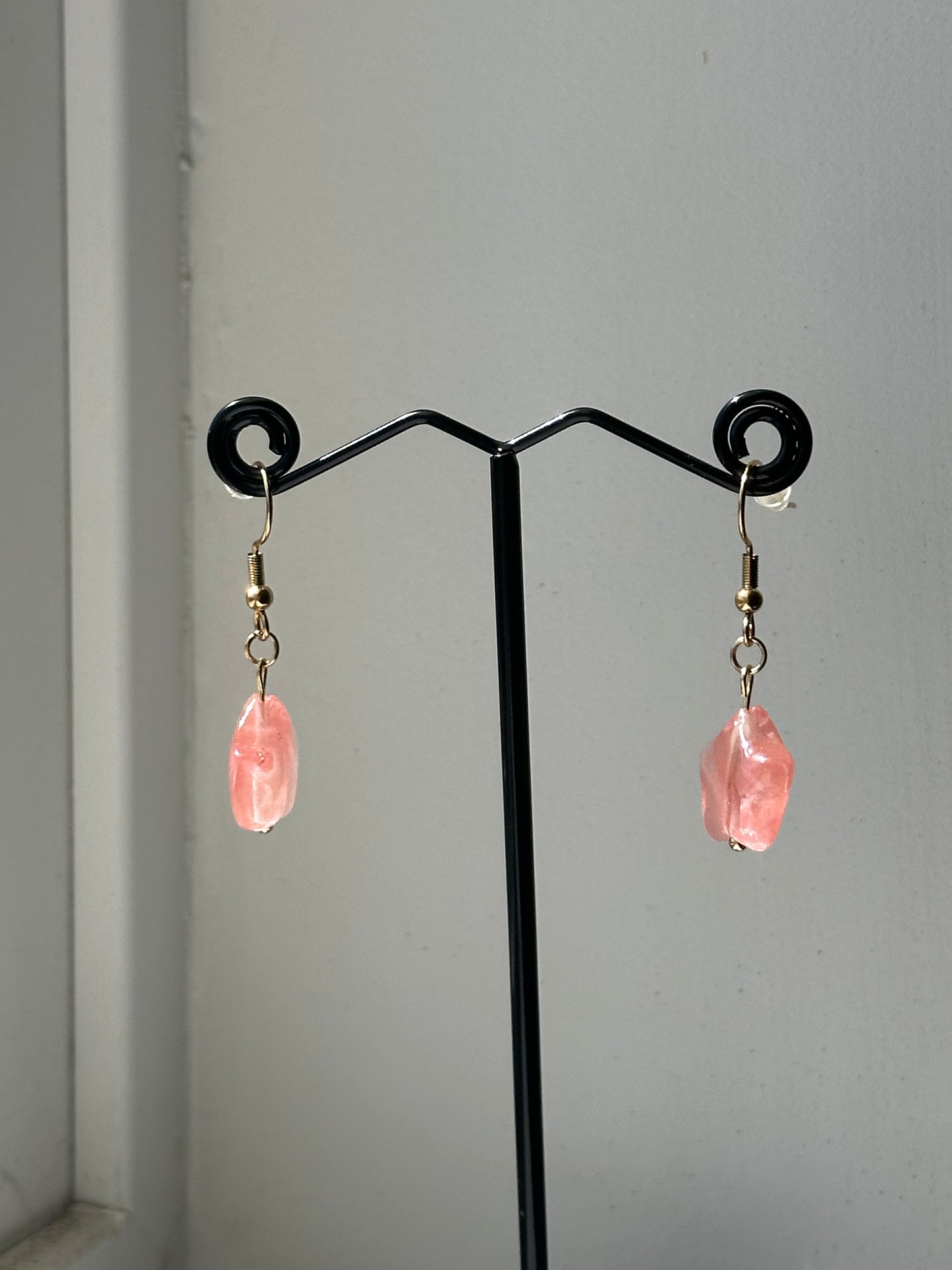 Cherry Quartz Star Earrings