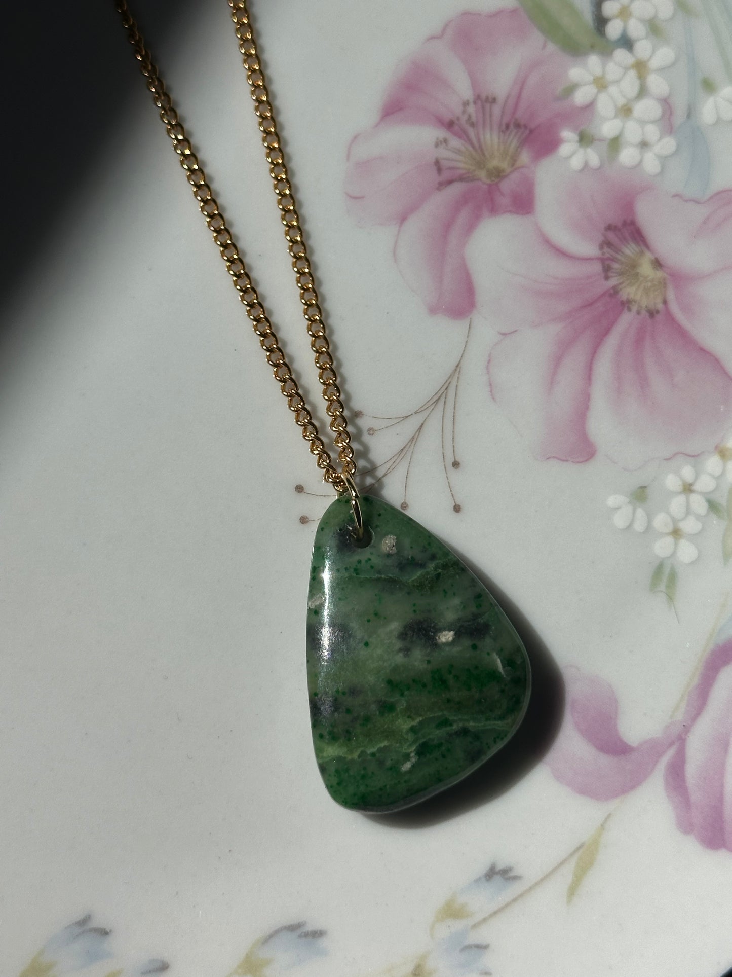 African Jade Pendant Necklace