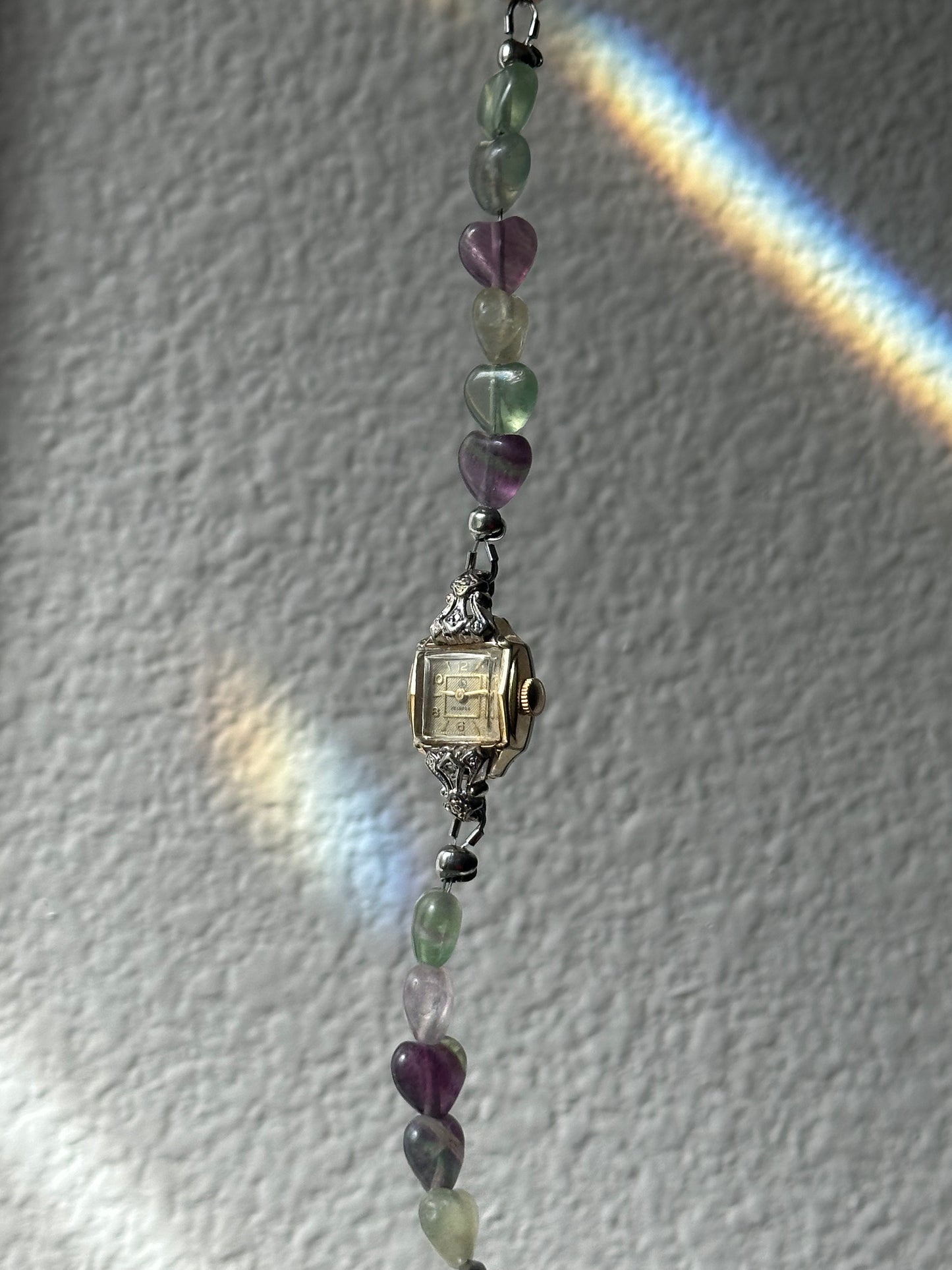 Beaded Fluorite Crystal Beaded Watch
