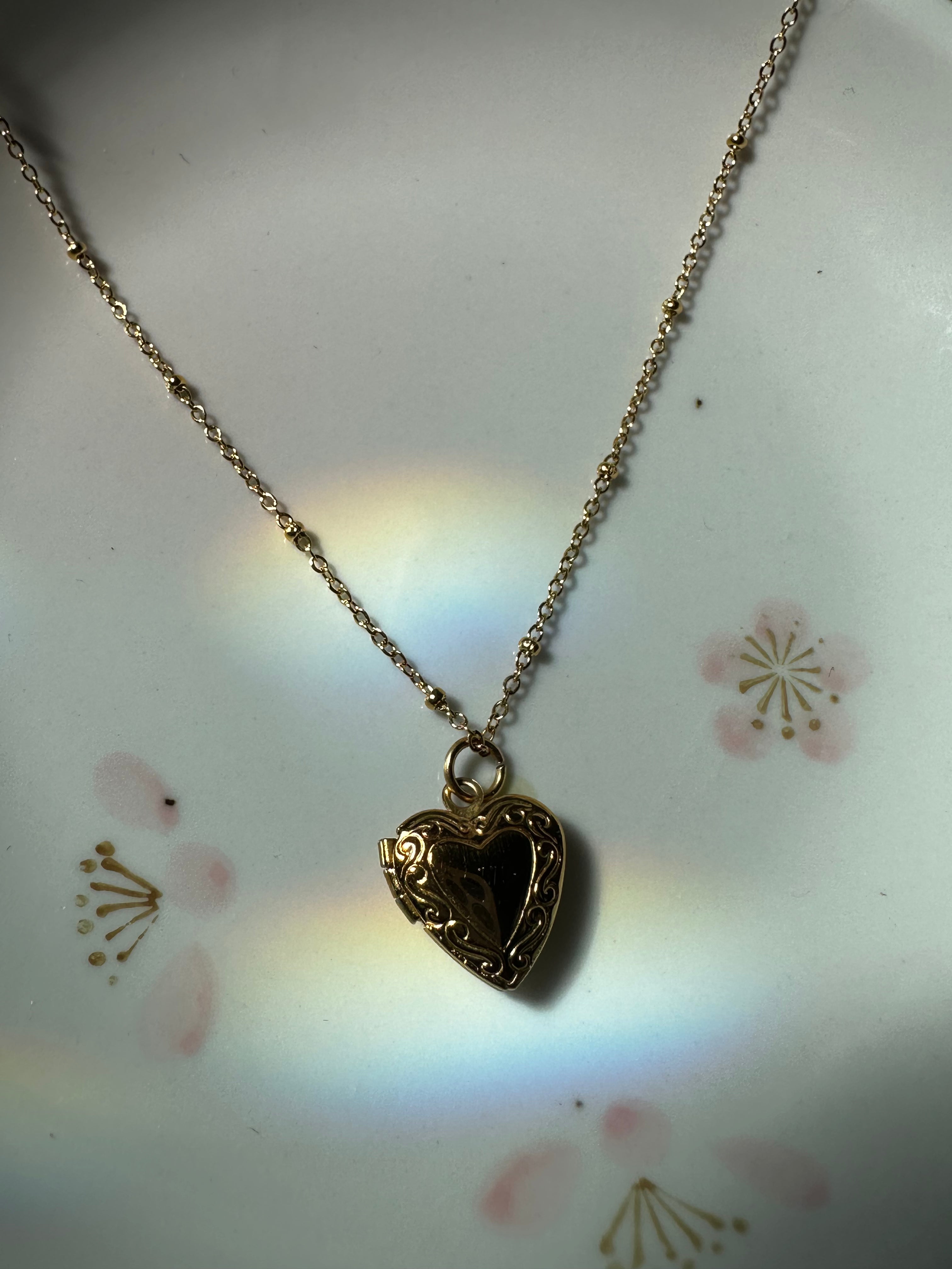 Heart On Lock Necklace