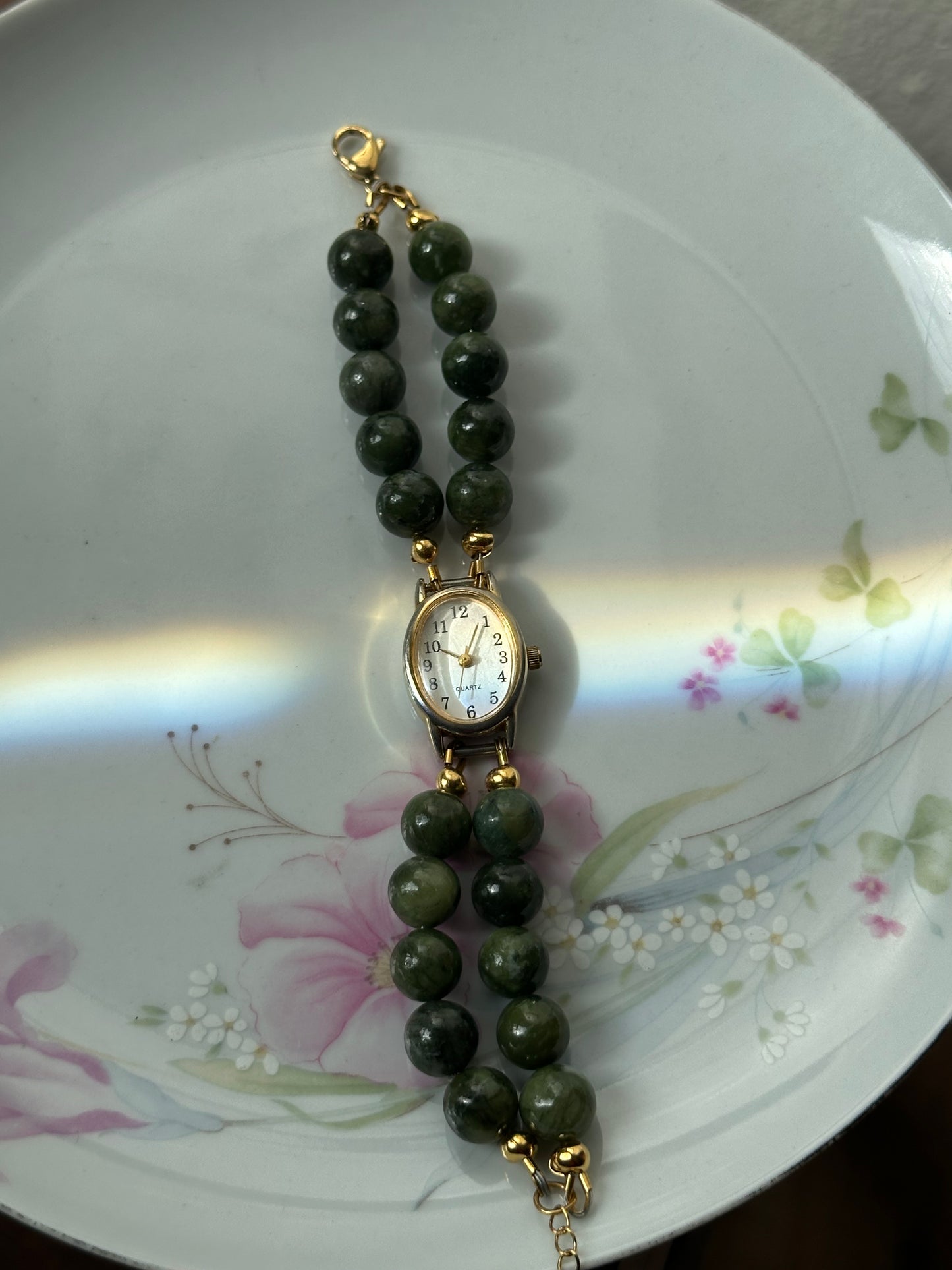 Beaded Chinese Jade Watch