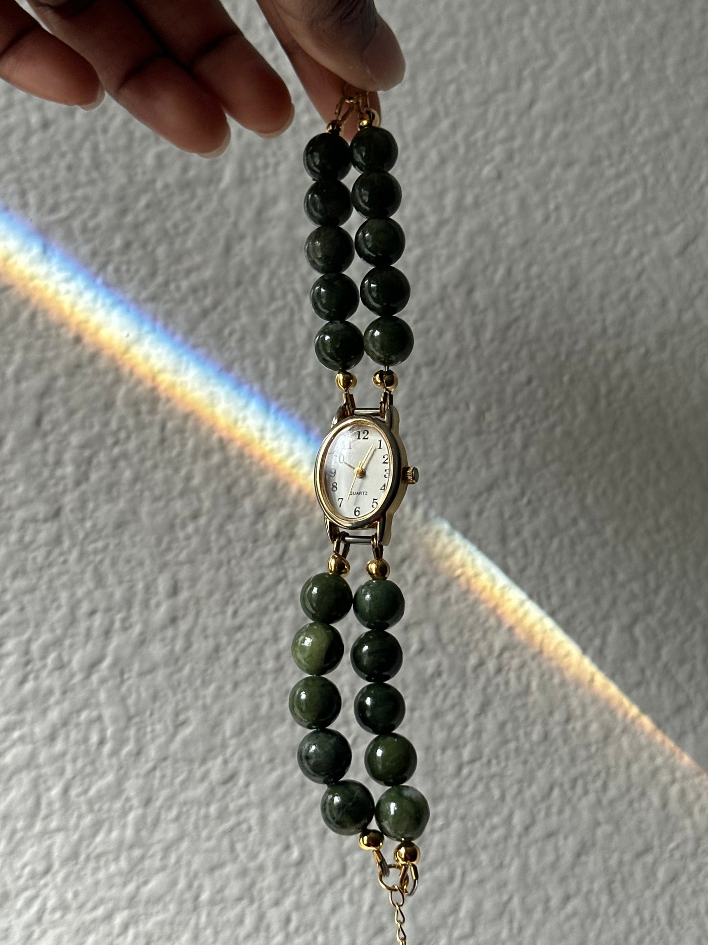 Beaded Chinese Jade Watch