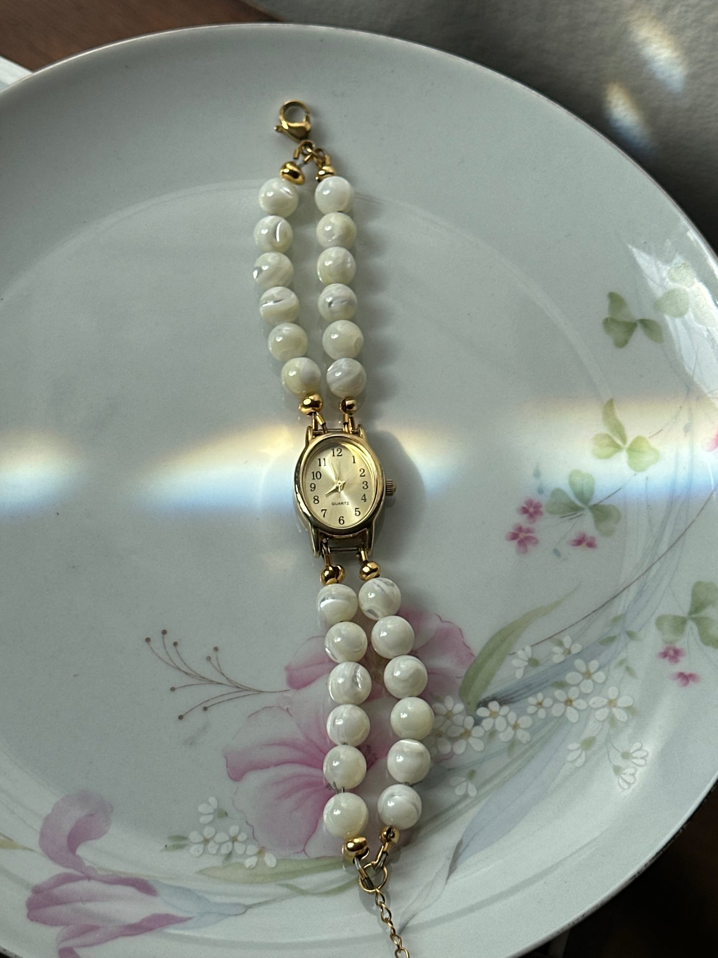 Beaded Mother of Pearl Watch