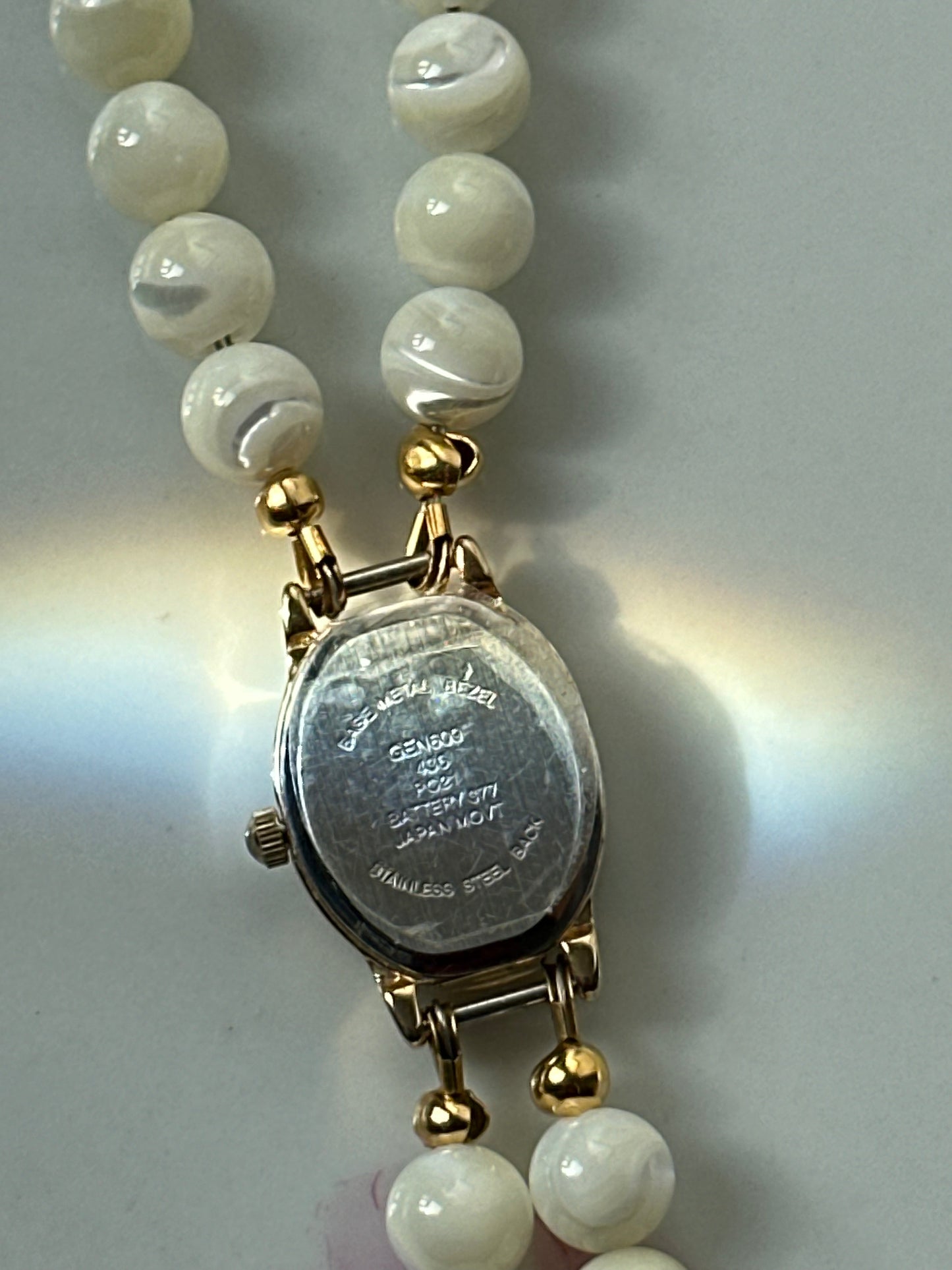 Beaded Mother of Pearl Watch