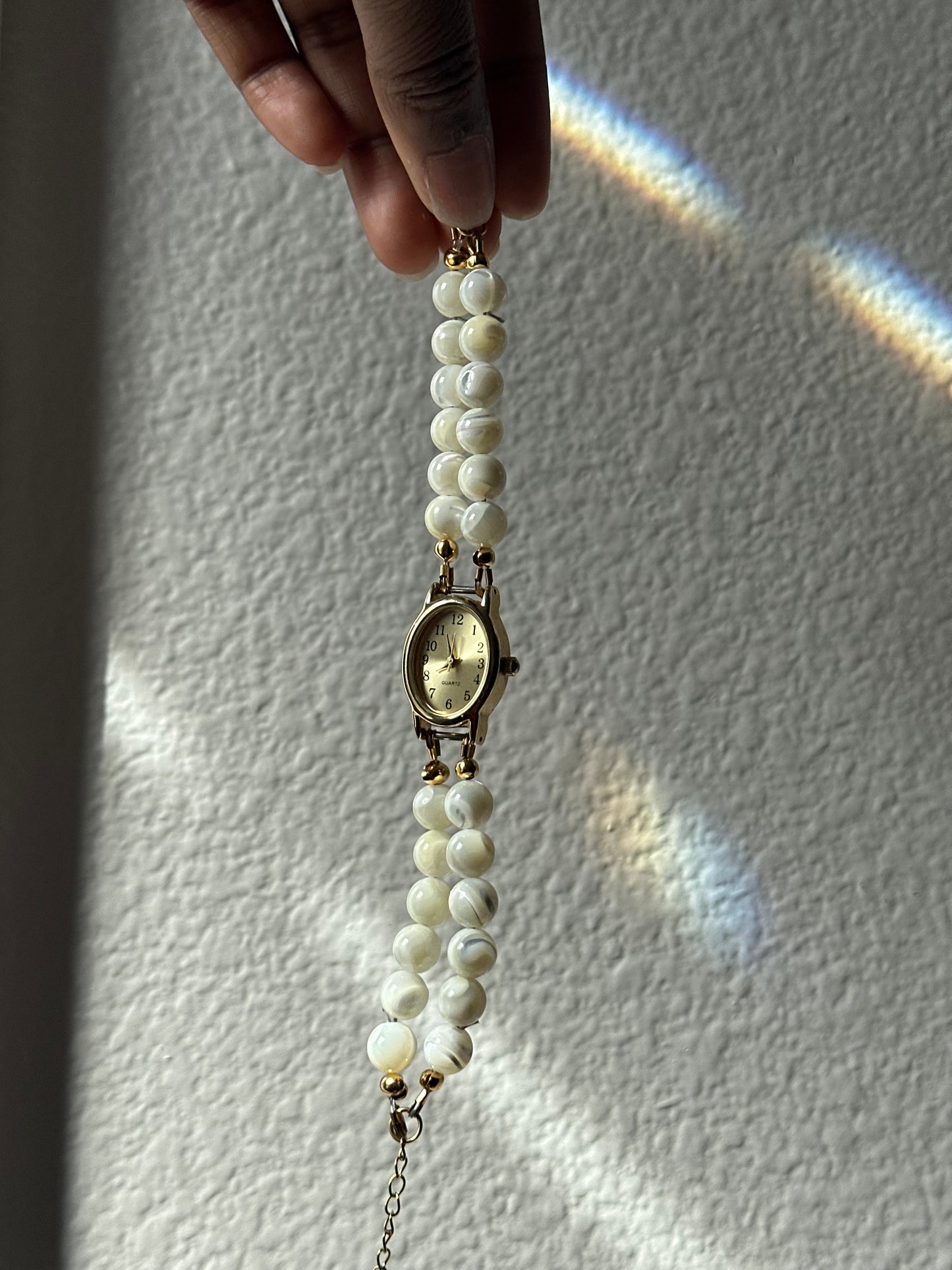 Beaded Mother of Pearl Watch