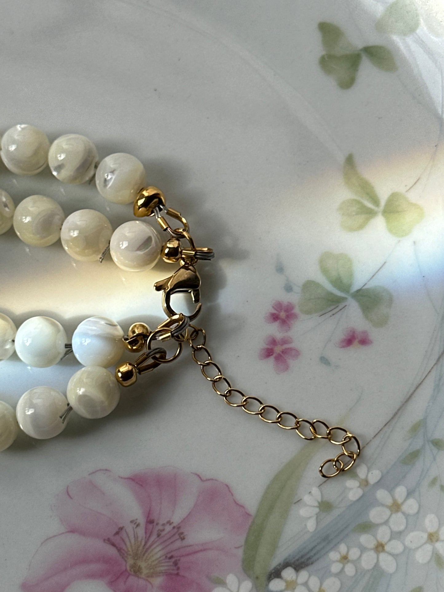 Beaded Mother of Pearl Watch