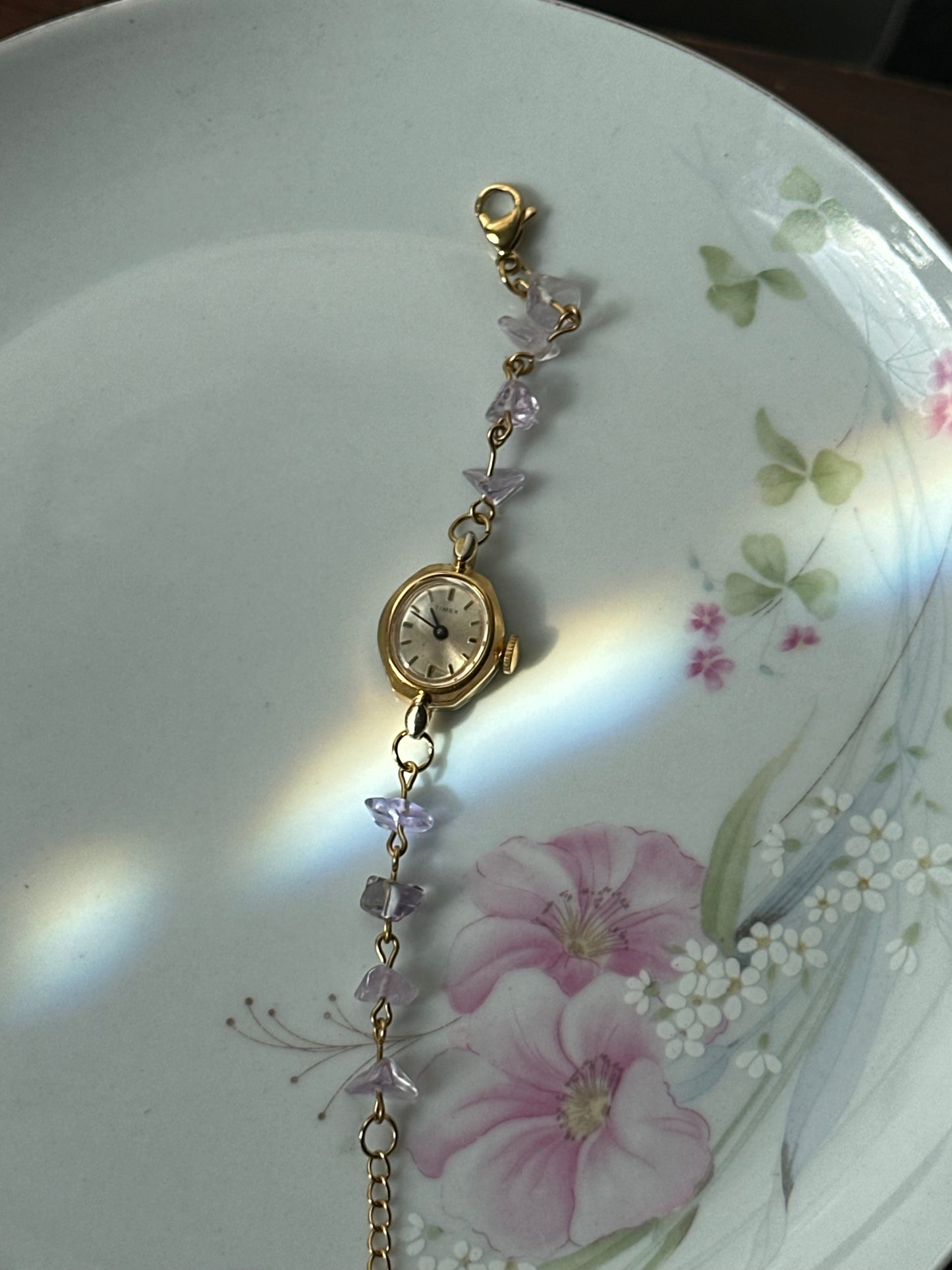 Beaded Amethyst Chip Bracelet