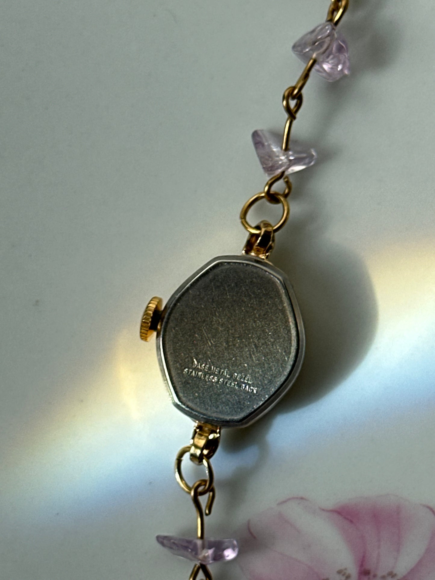 Beaded Amethyst Chip Bracelet