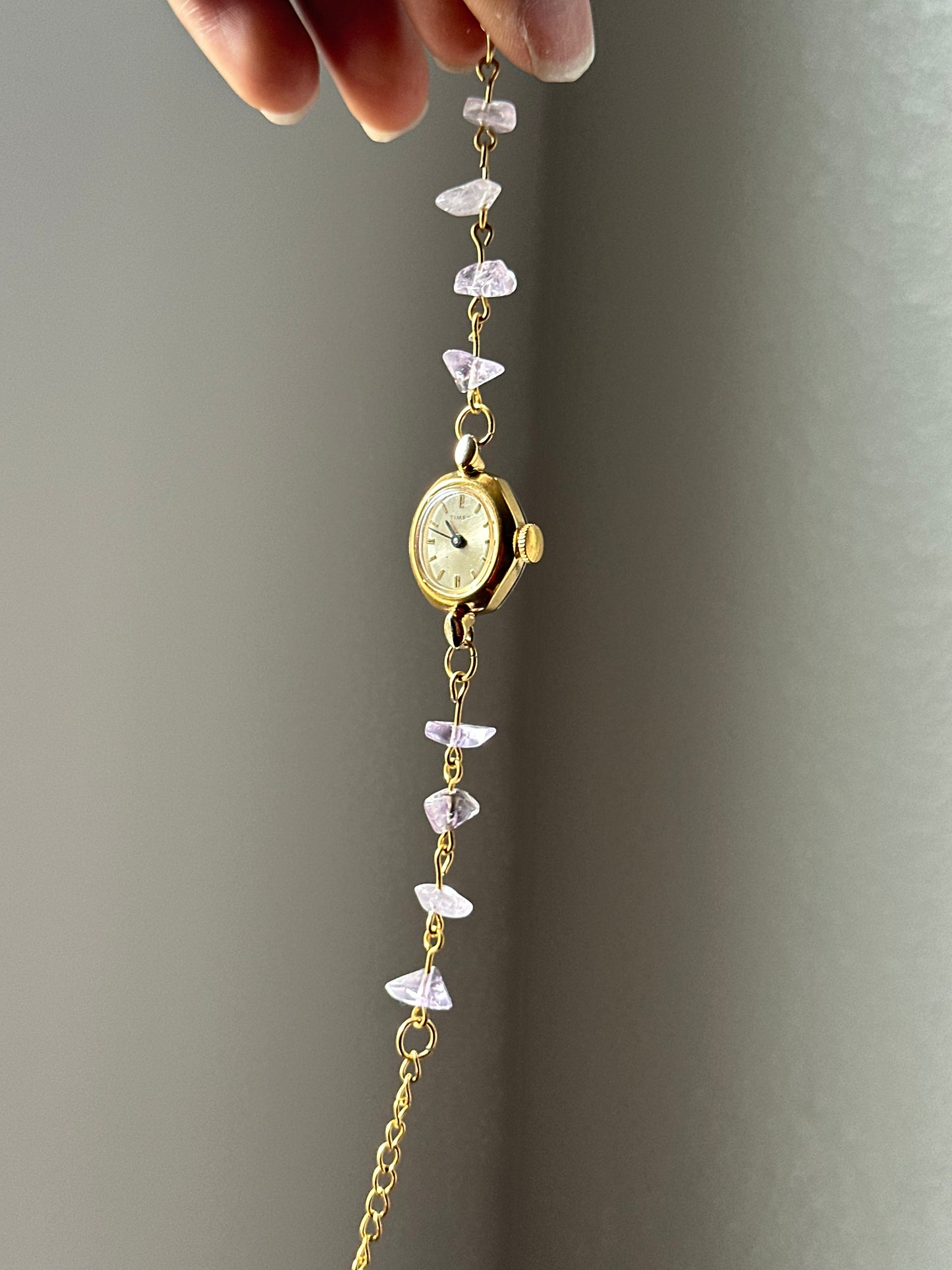 Beaded Amethyst Chip Bracelet