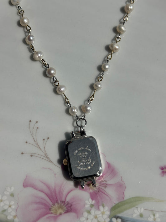 Mixed Metal Watch Necklace