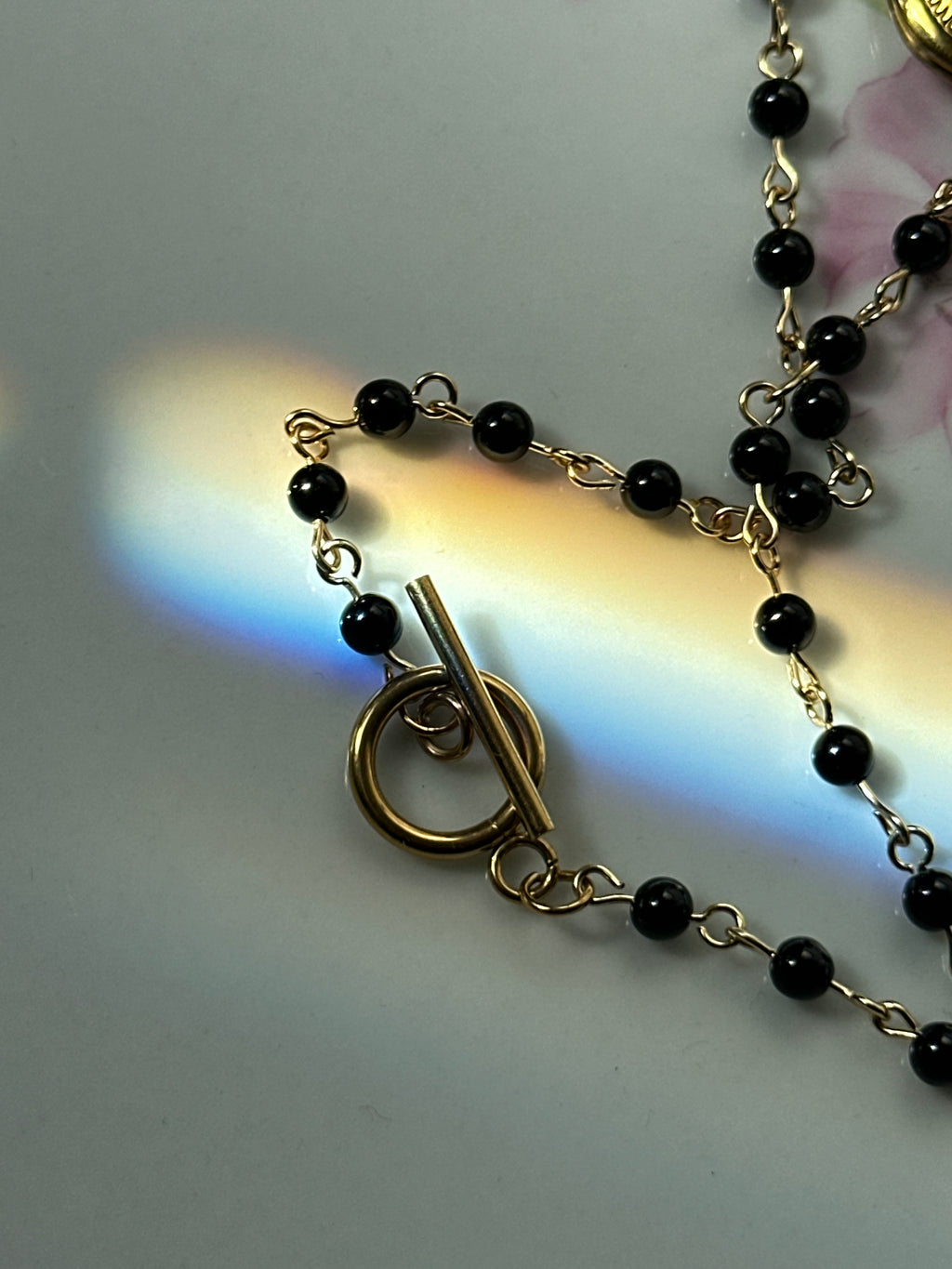 Black Onyx Gemstone Necklace