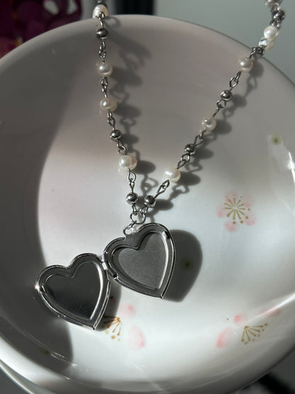 Vintage Lovers Locket Necklace