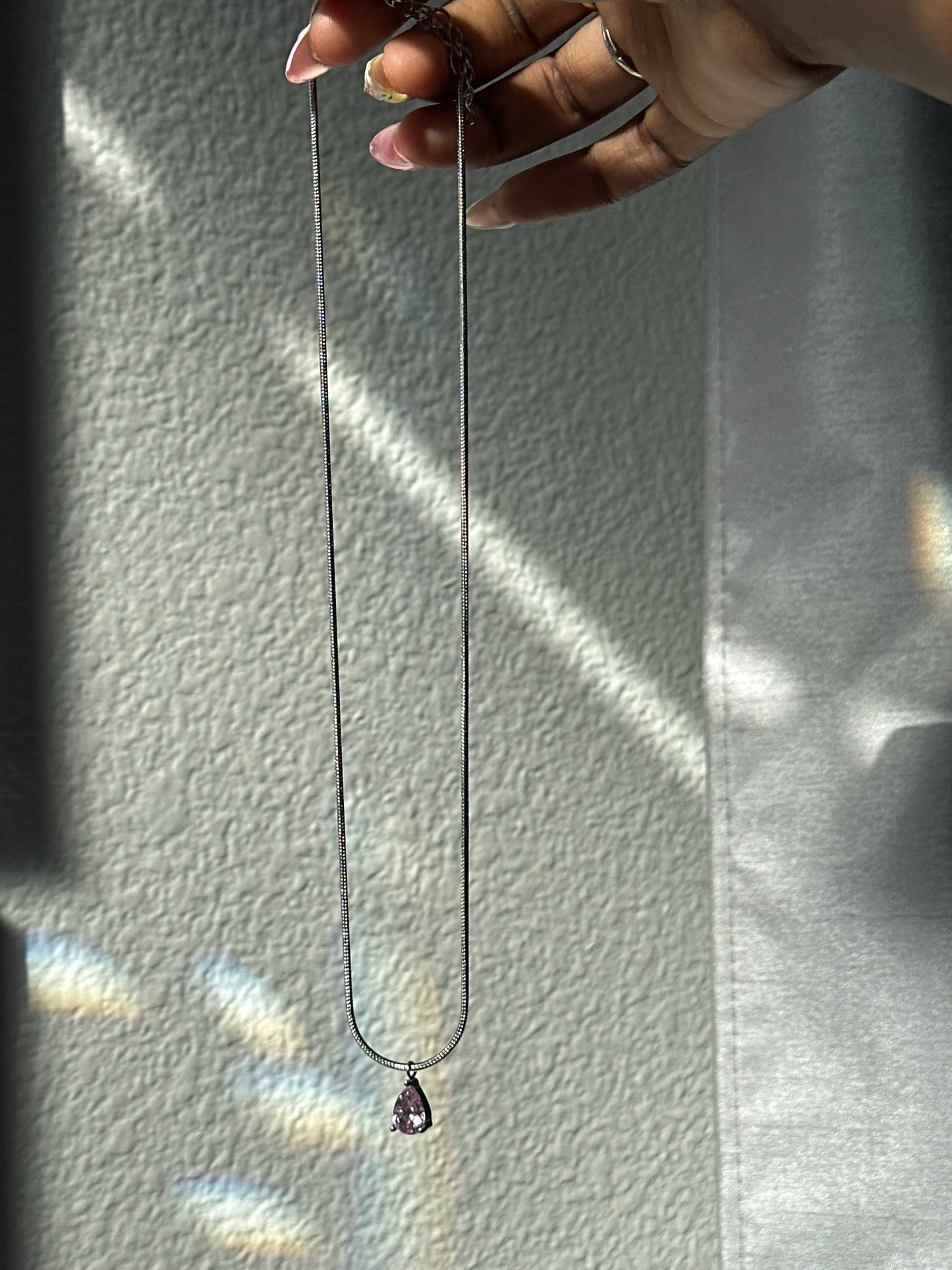 Gem Drop Crystal Necklace