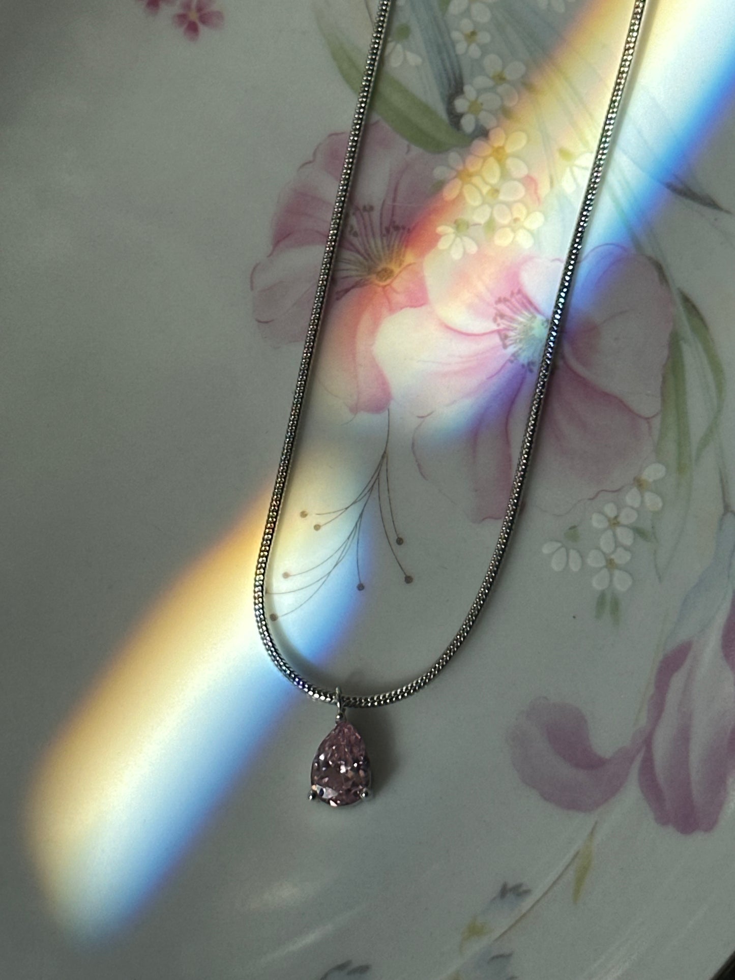 Gem Drop Crystal Necklace