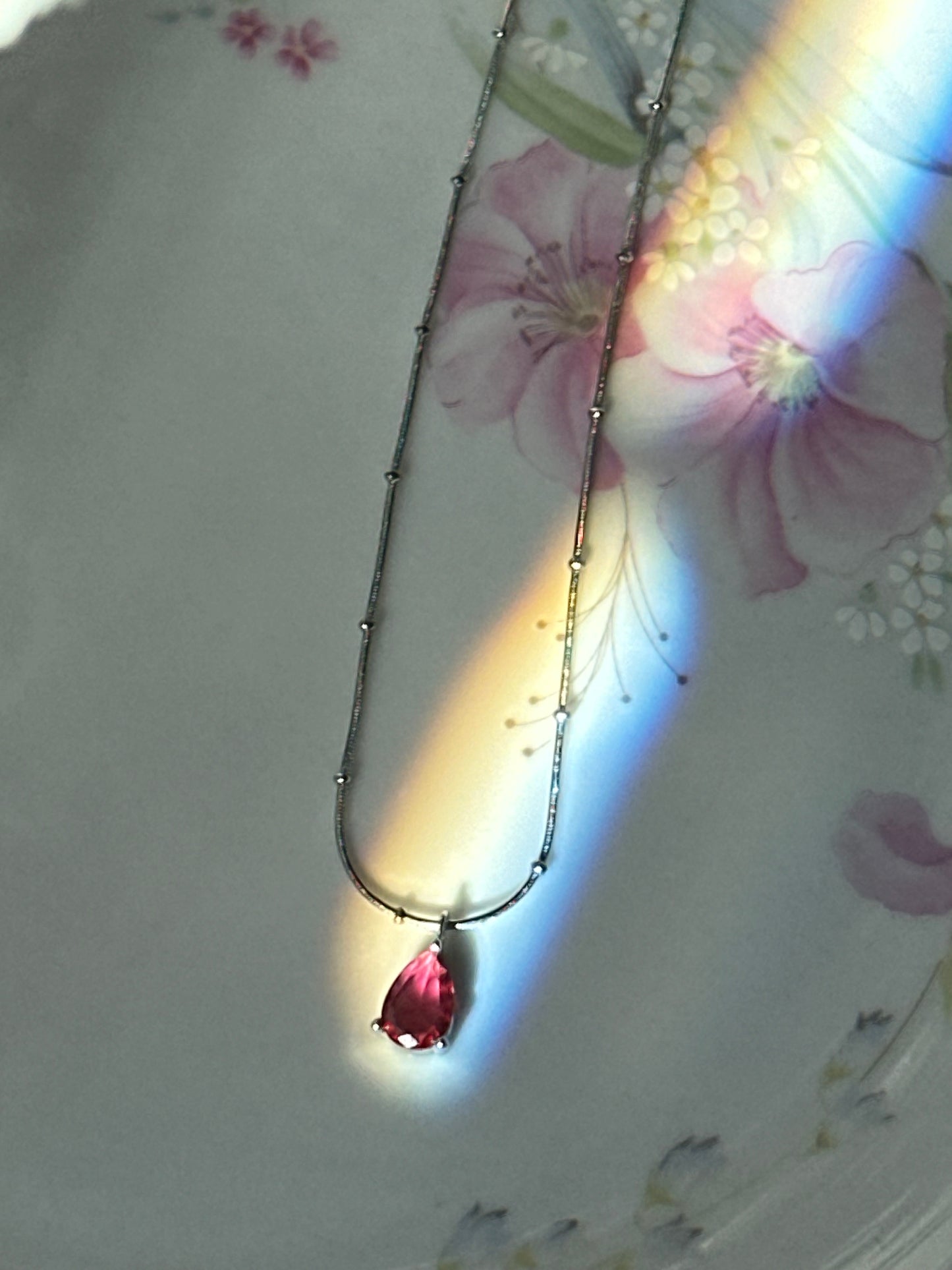 Gem Drop Crystal Necklace