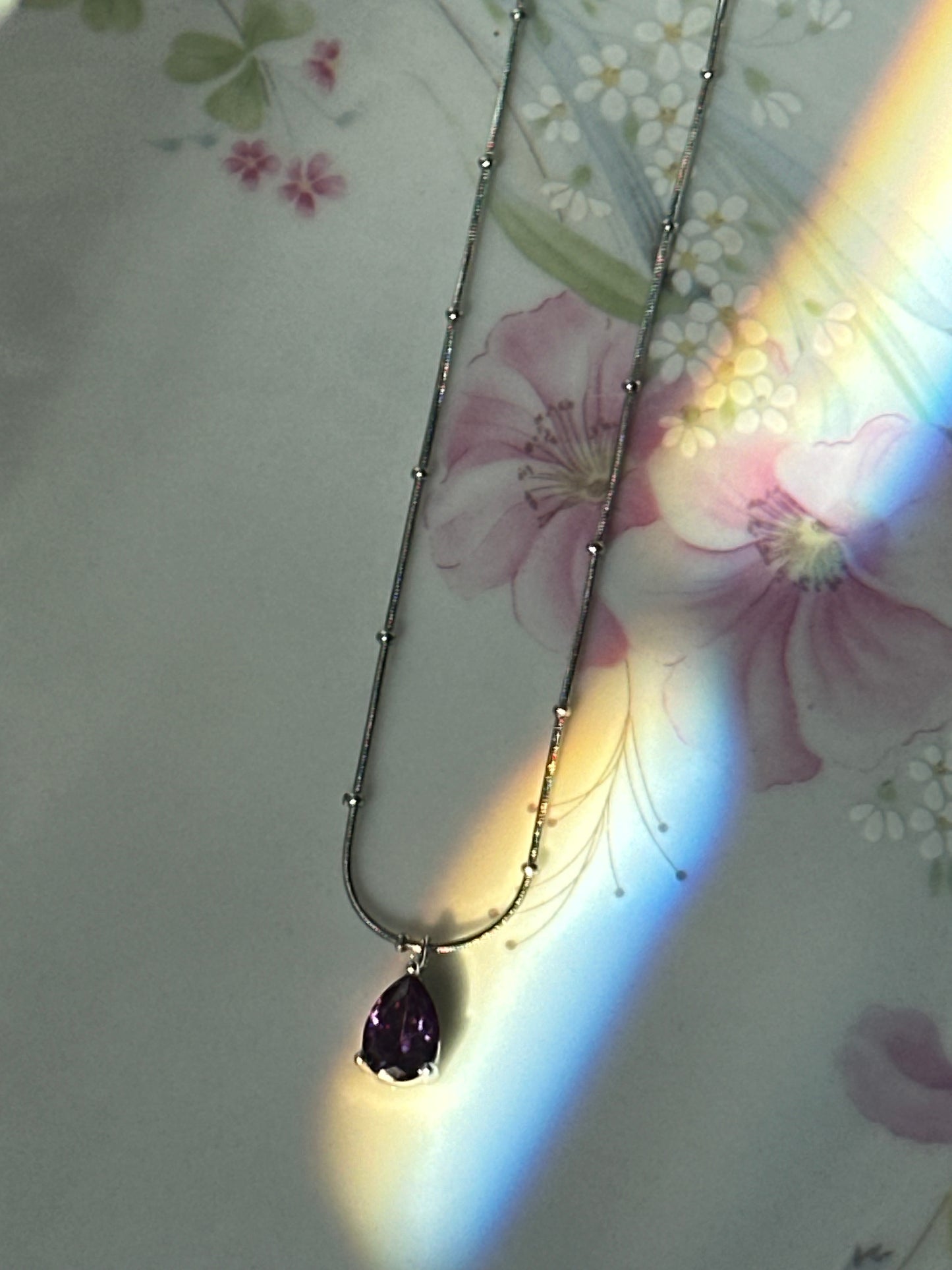 Gem Drop Crystal Necklace