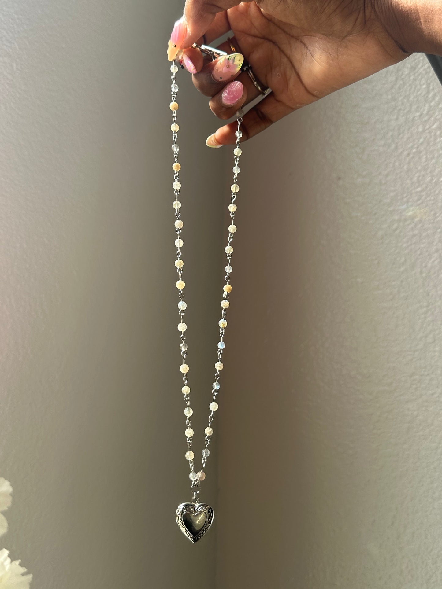 Labradorite Gemstone Locket Necklace