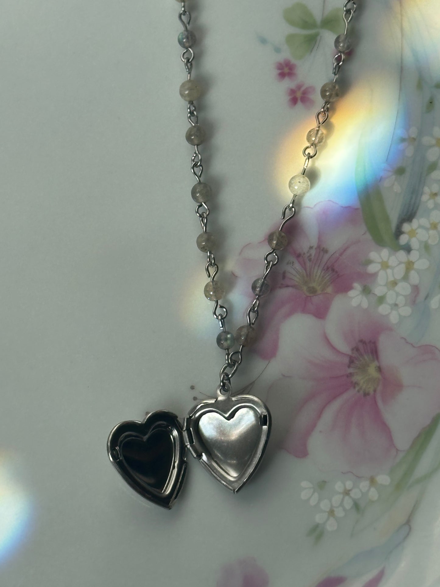 Labradorite Gemstone Locket Necklace