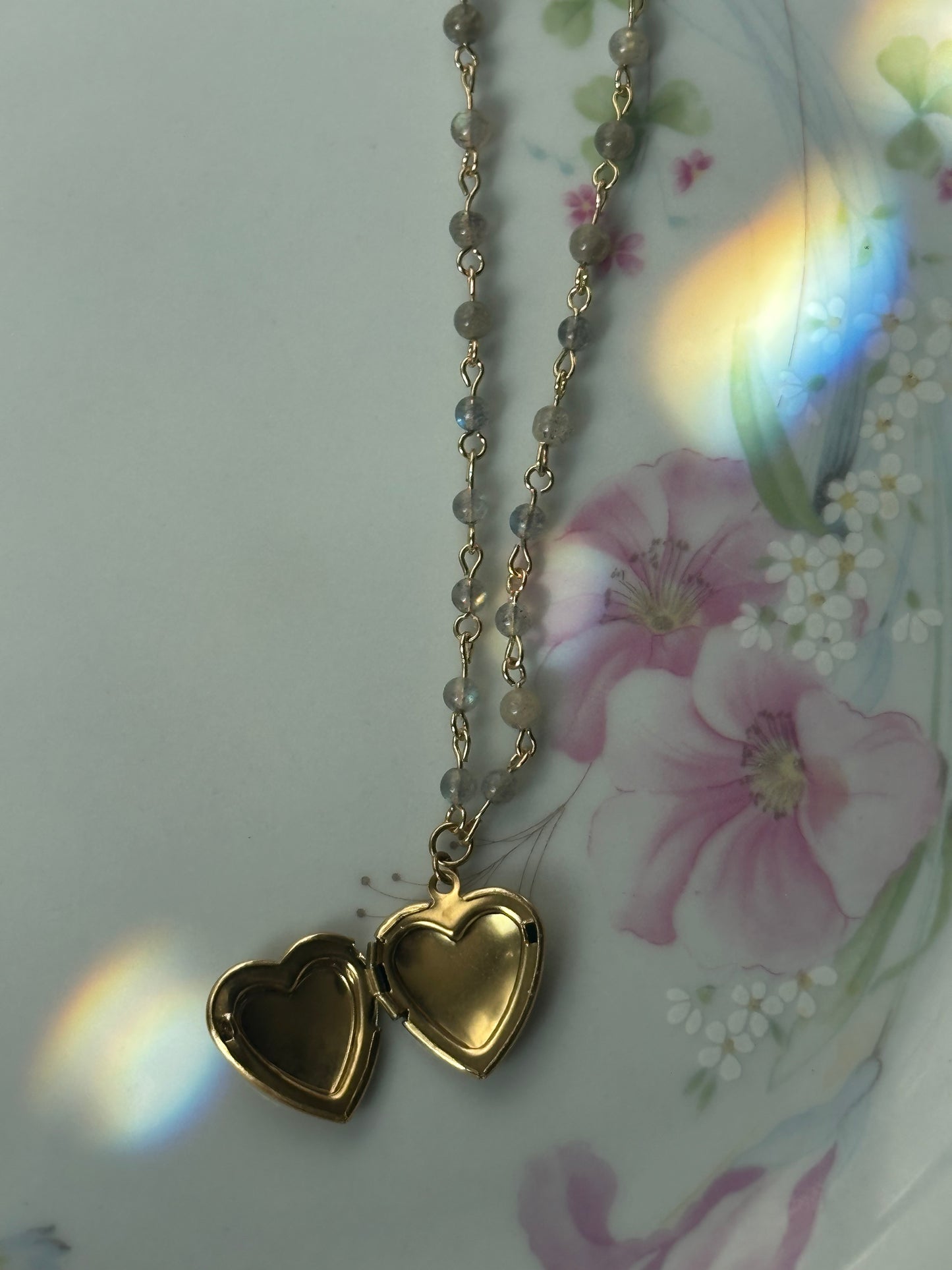 Labradorite Gemstone Locket Necklace