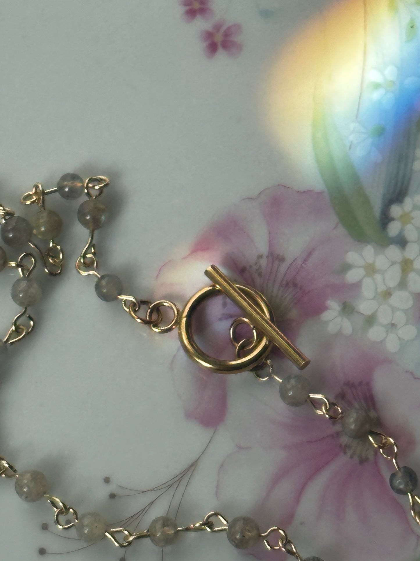 Labradorite Gemstone Locket Necklace