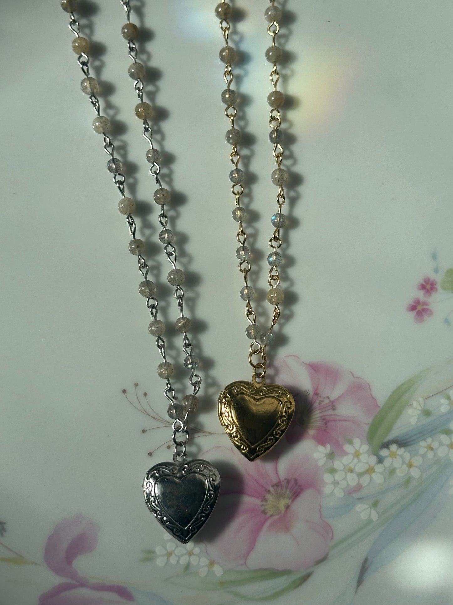 Labradorite Gemstone Locket Necklace