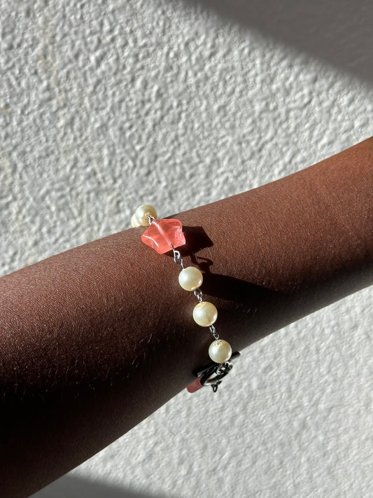 Pearl and Stars Crystal Bracelet