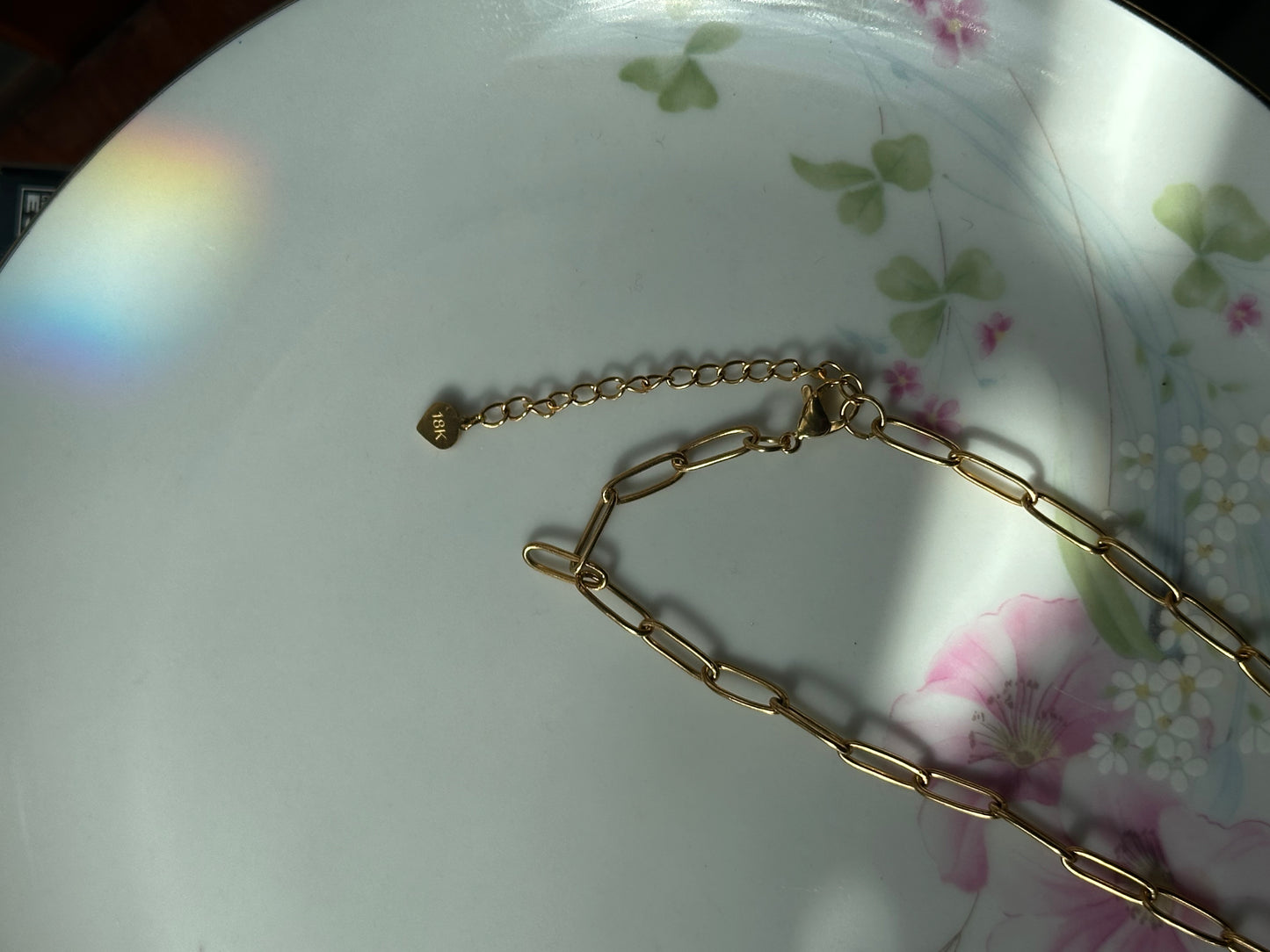 Amethyst Paperclip Chain Necklace