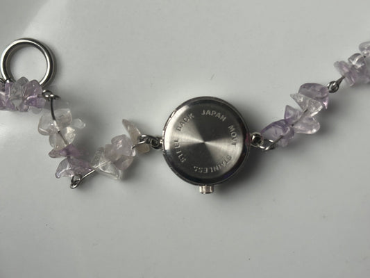 Amethyst Chip Beaded Watch