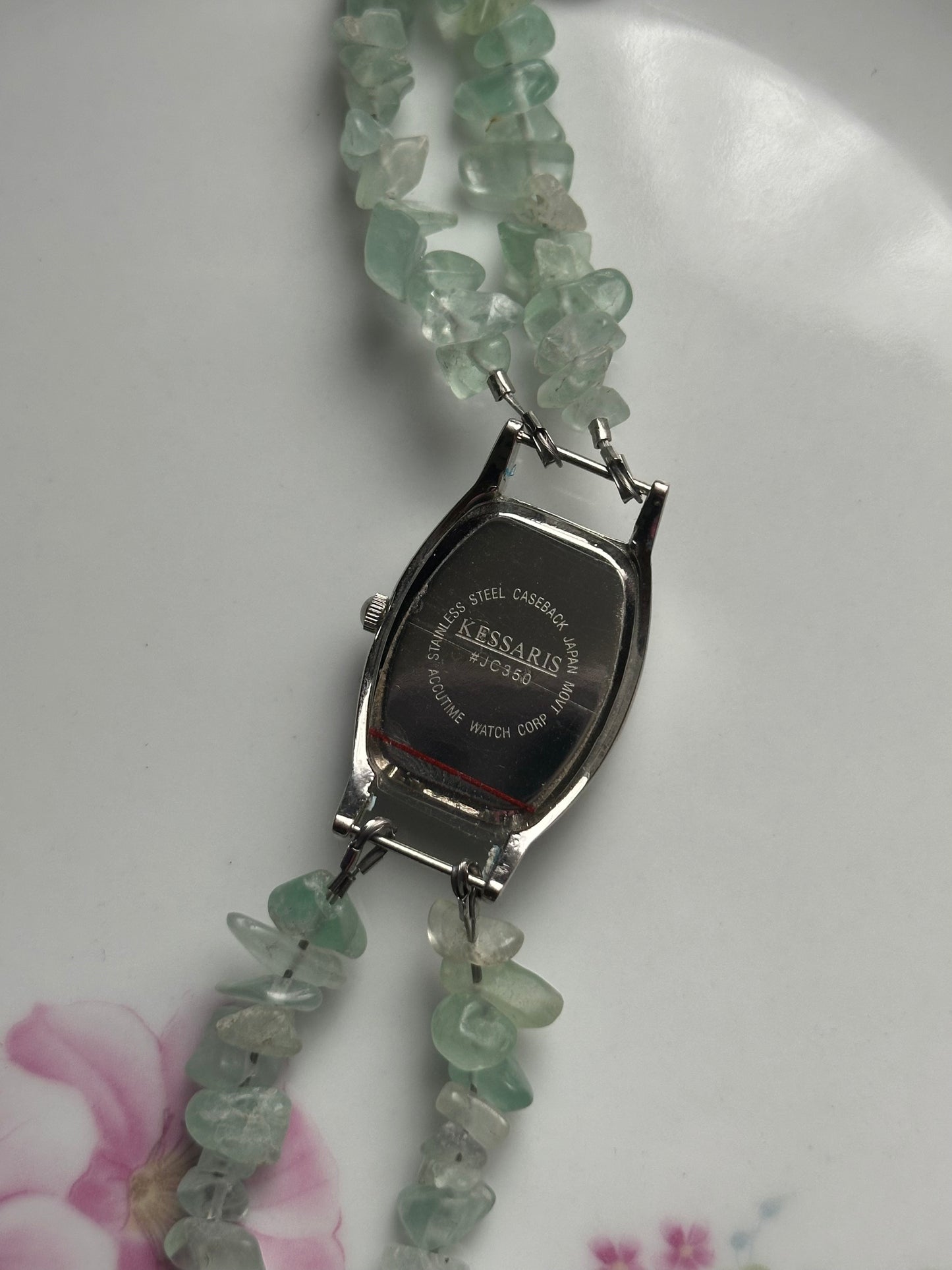 Green Chip Beaded Watch