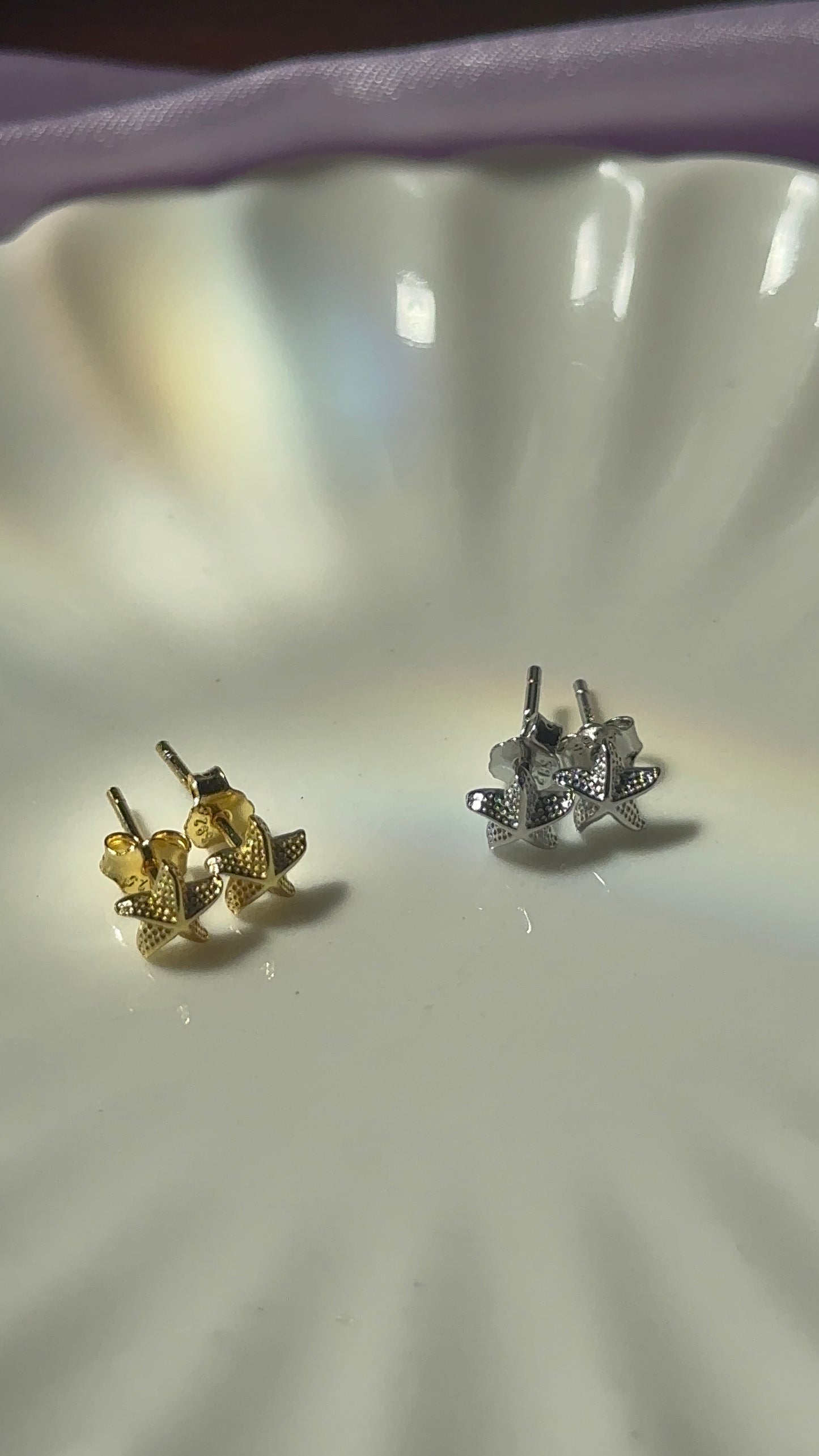 Mini Starfish Stud Earrings