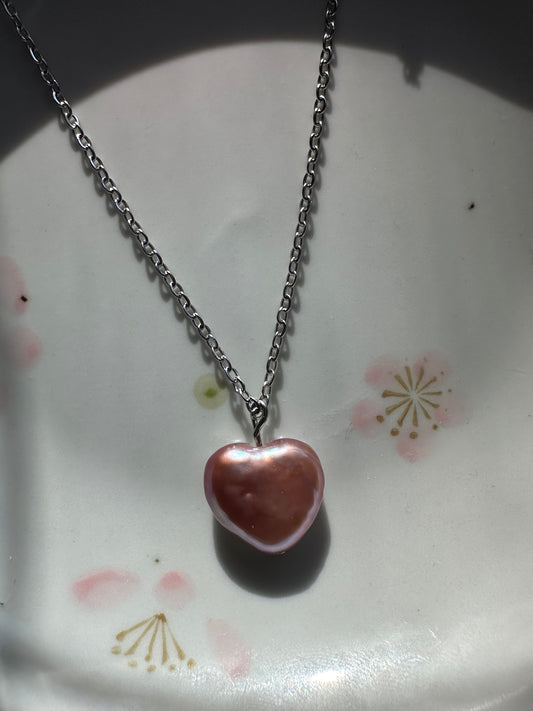 Freshwater Heart Pearl Necklace
