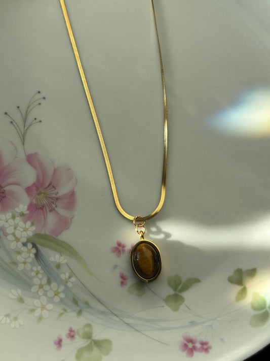 Circle Stone Necklace