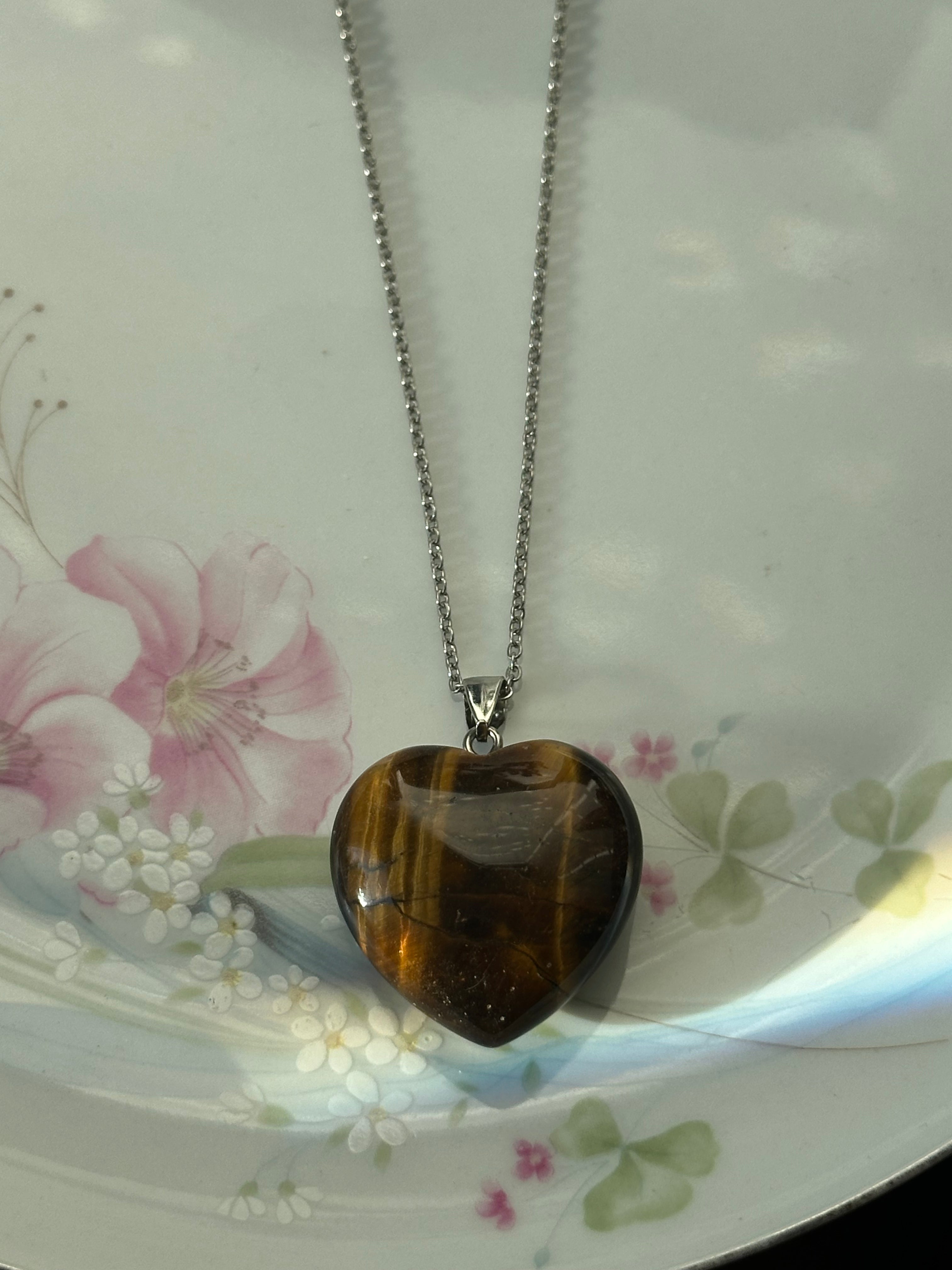 Chain Heart of Crystal Necklace