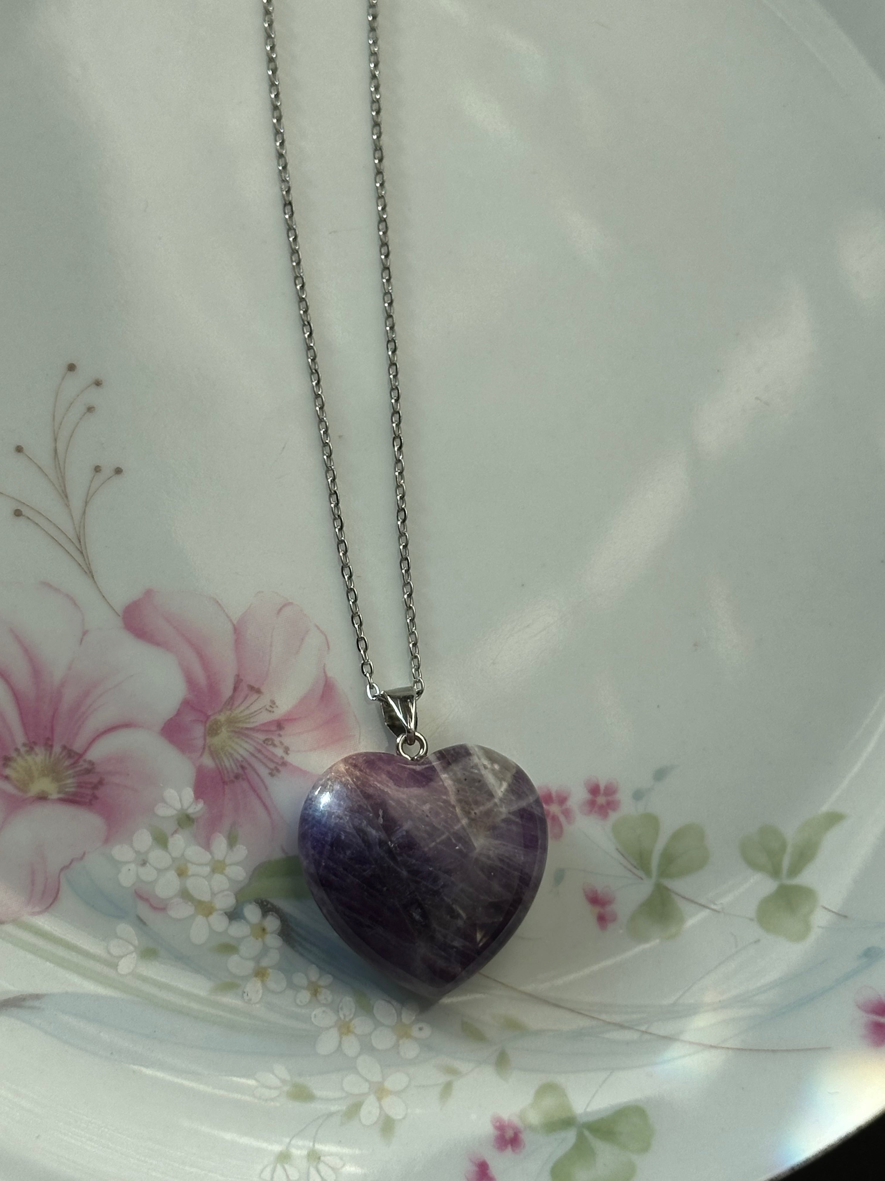 Chain Heart of Crystal Necklace