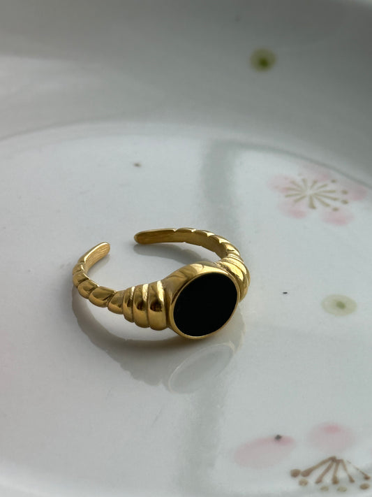 Black Stone Ring