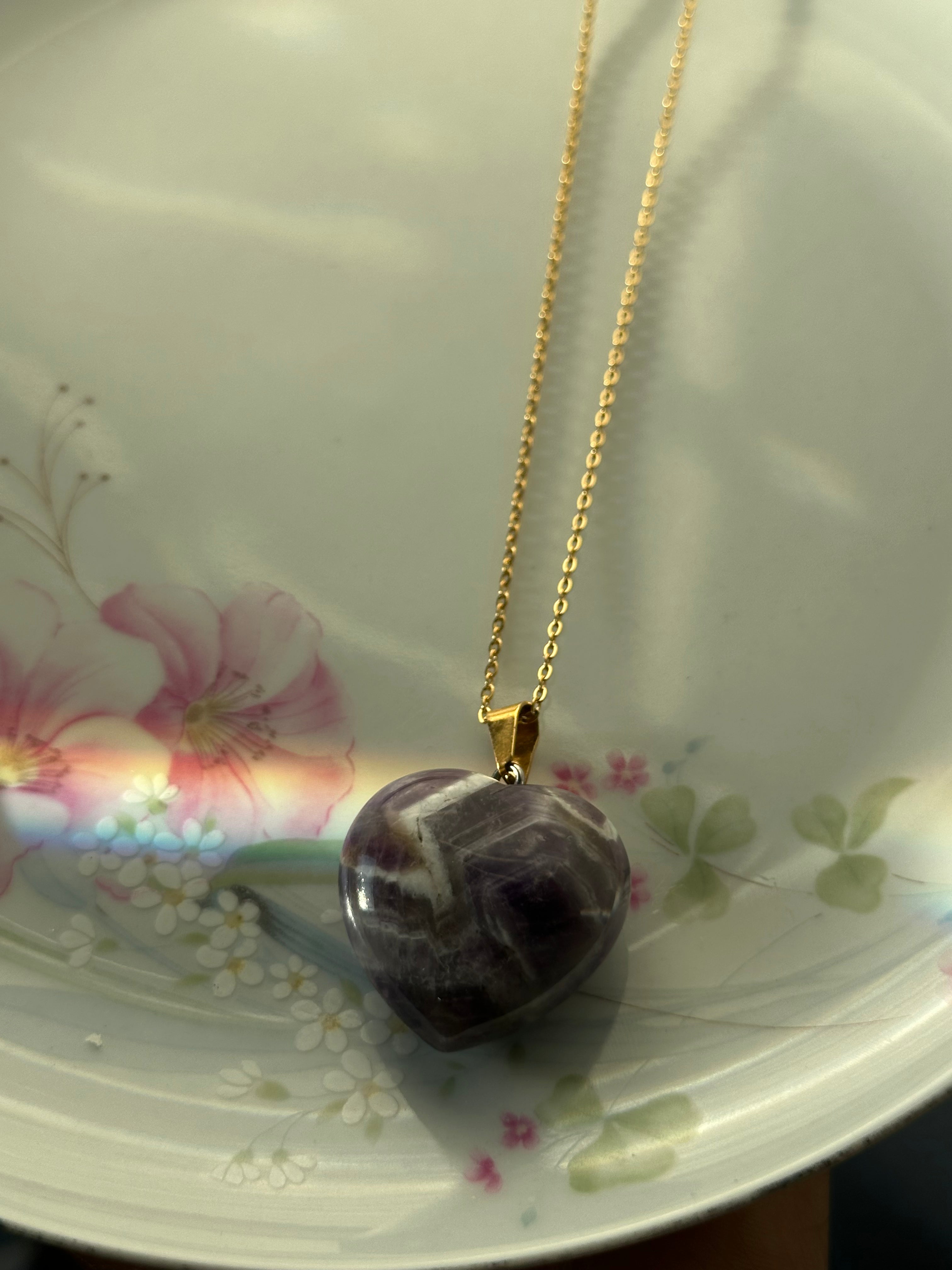 Chain Heart of Crystal Necklace