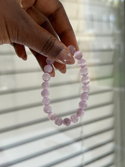 Selenite Cat's Eye Bracelet