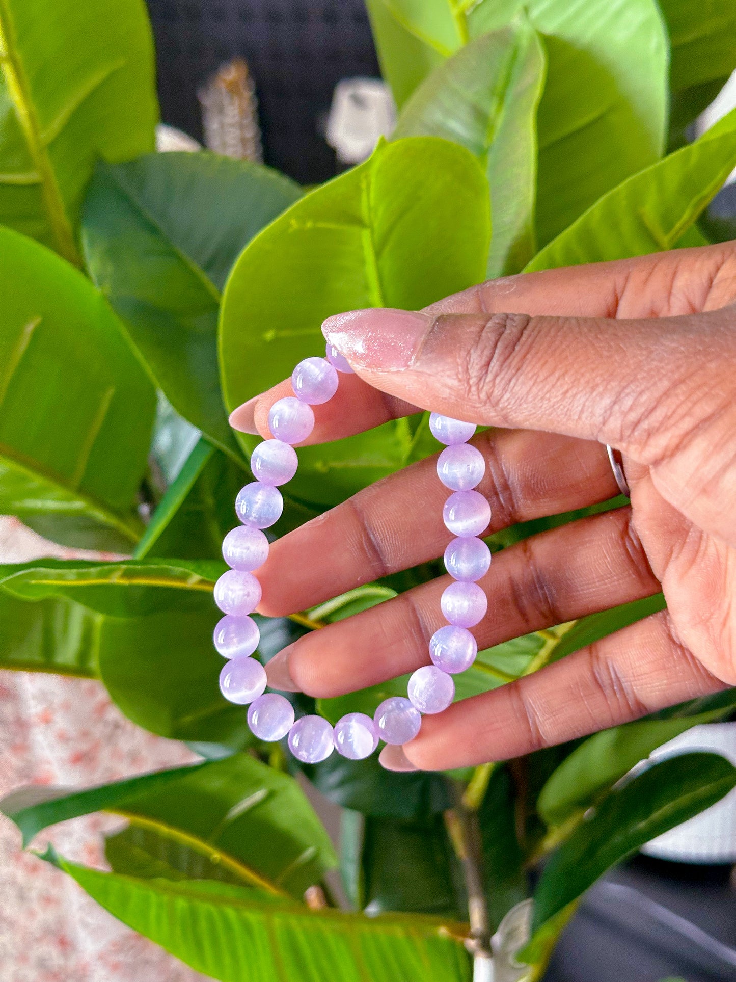 Selenite Cat's Eye Bracelet