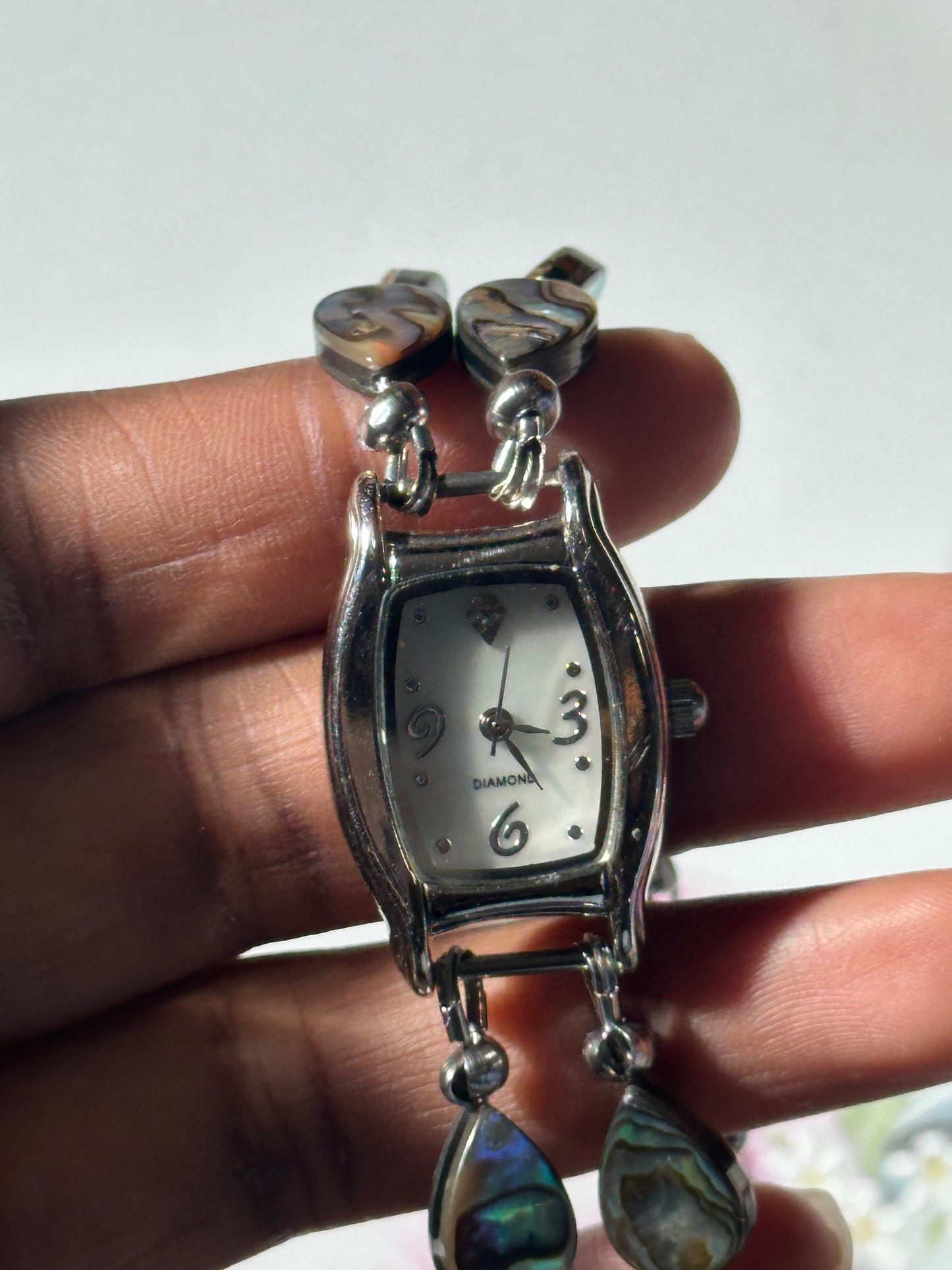 Abalone Shell Teardrop Beaded Watch