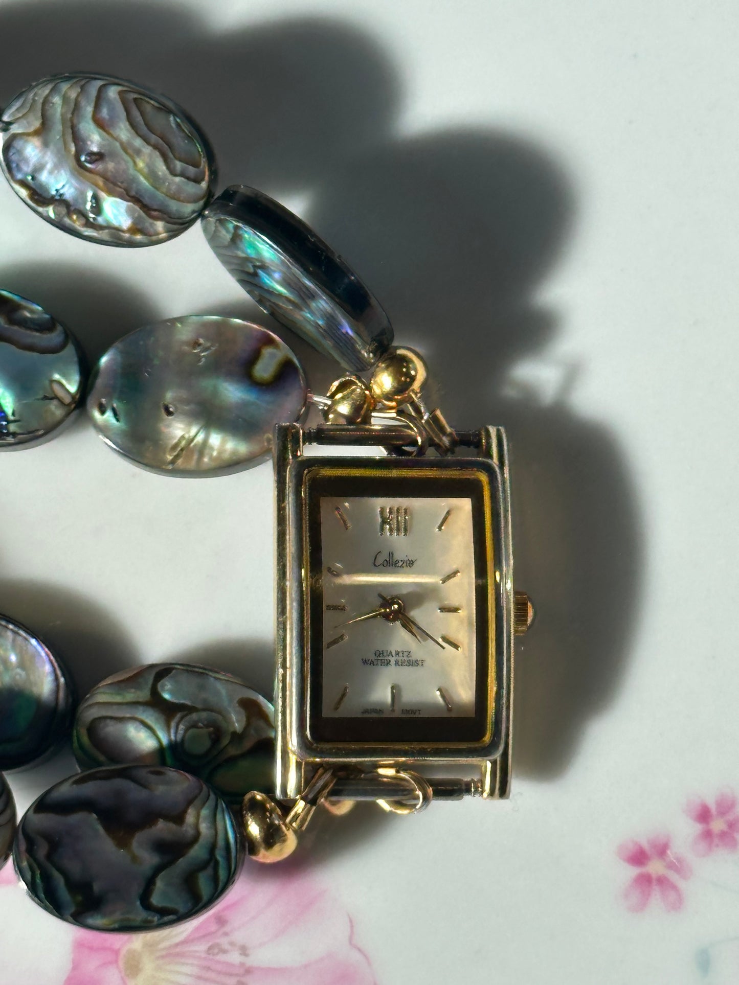 Abalone Shell Oval Beaded Watch