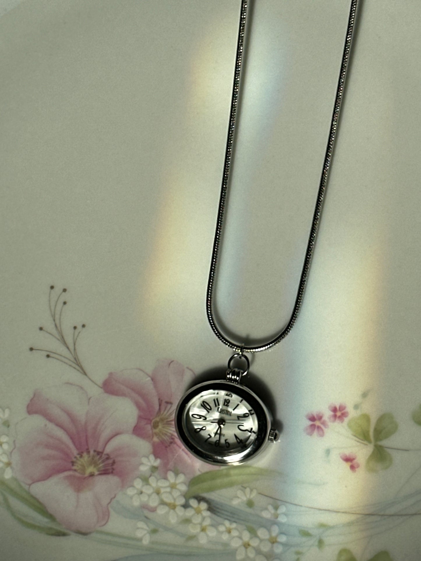 Kristine Oval Watch Necklace