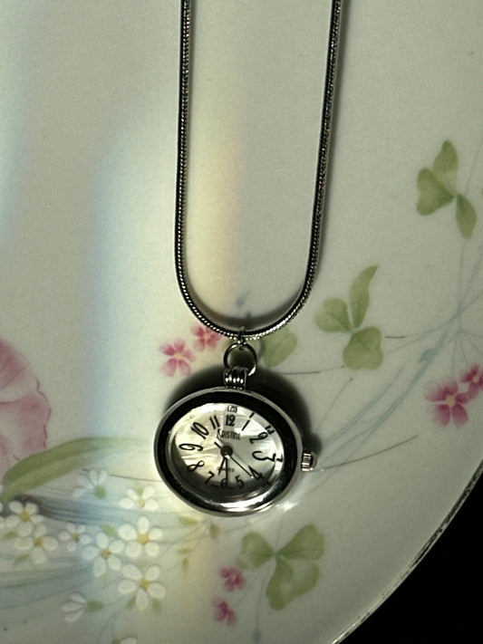 Kristine Oval Watch Necklace
