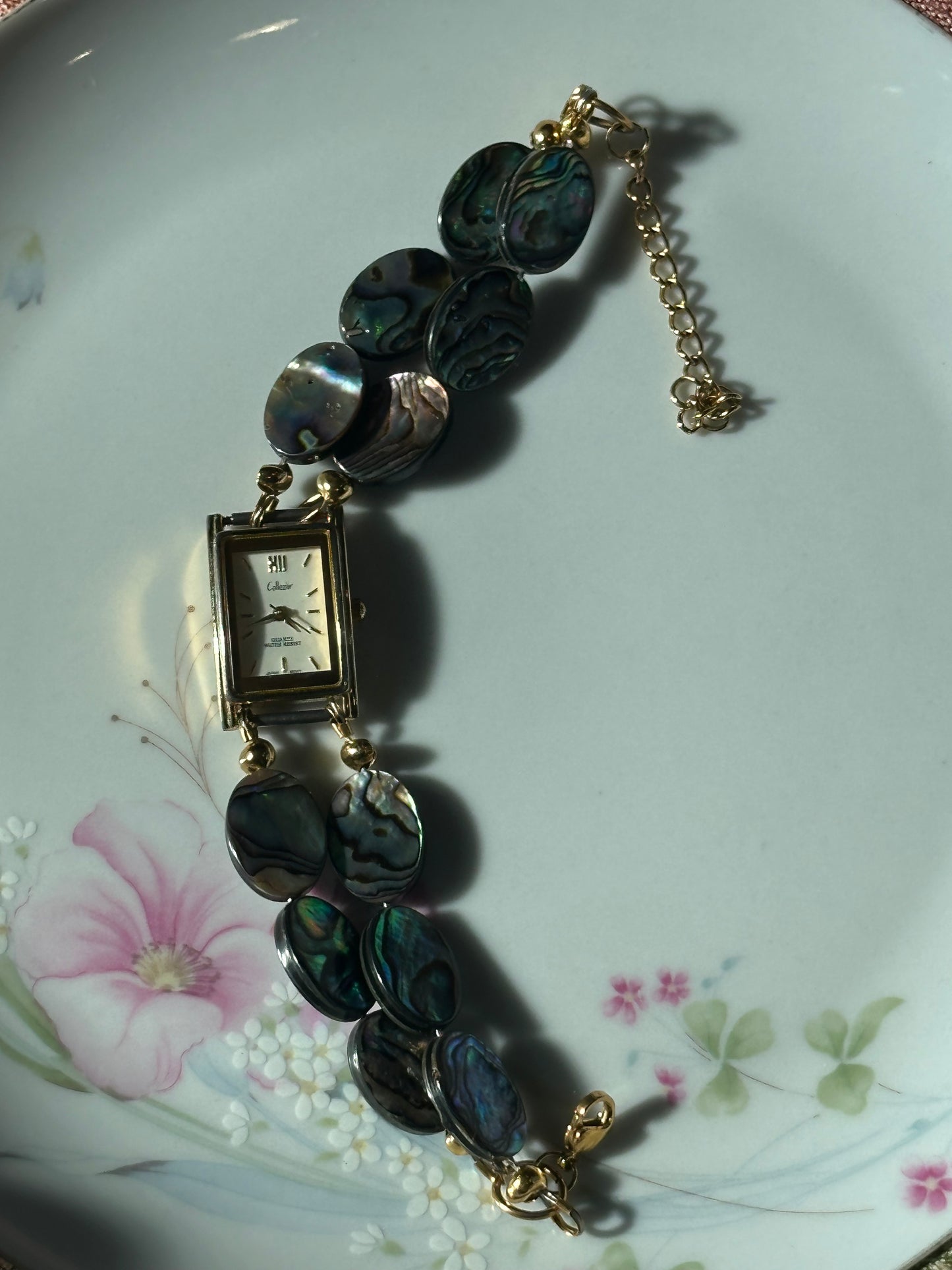 Abalone Shell Oval Beaded Watch