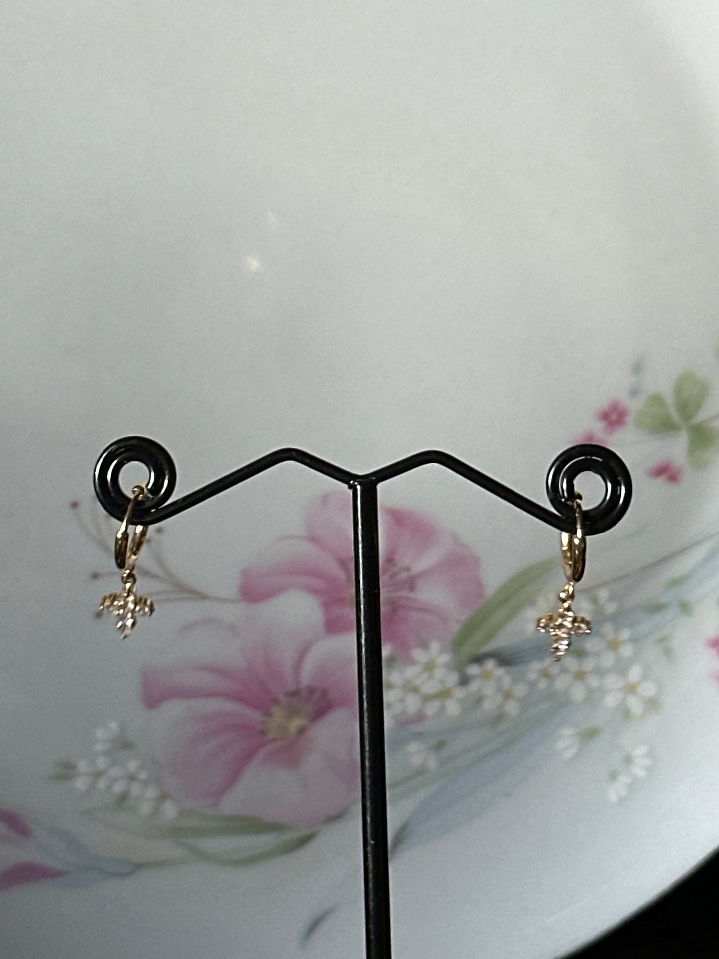 Mini Cross Dangle Earrings
