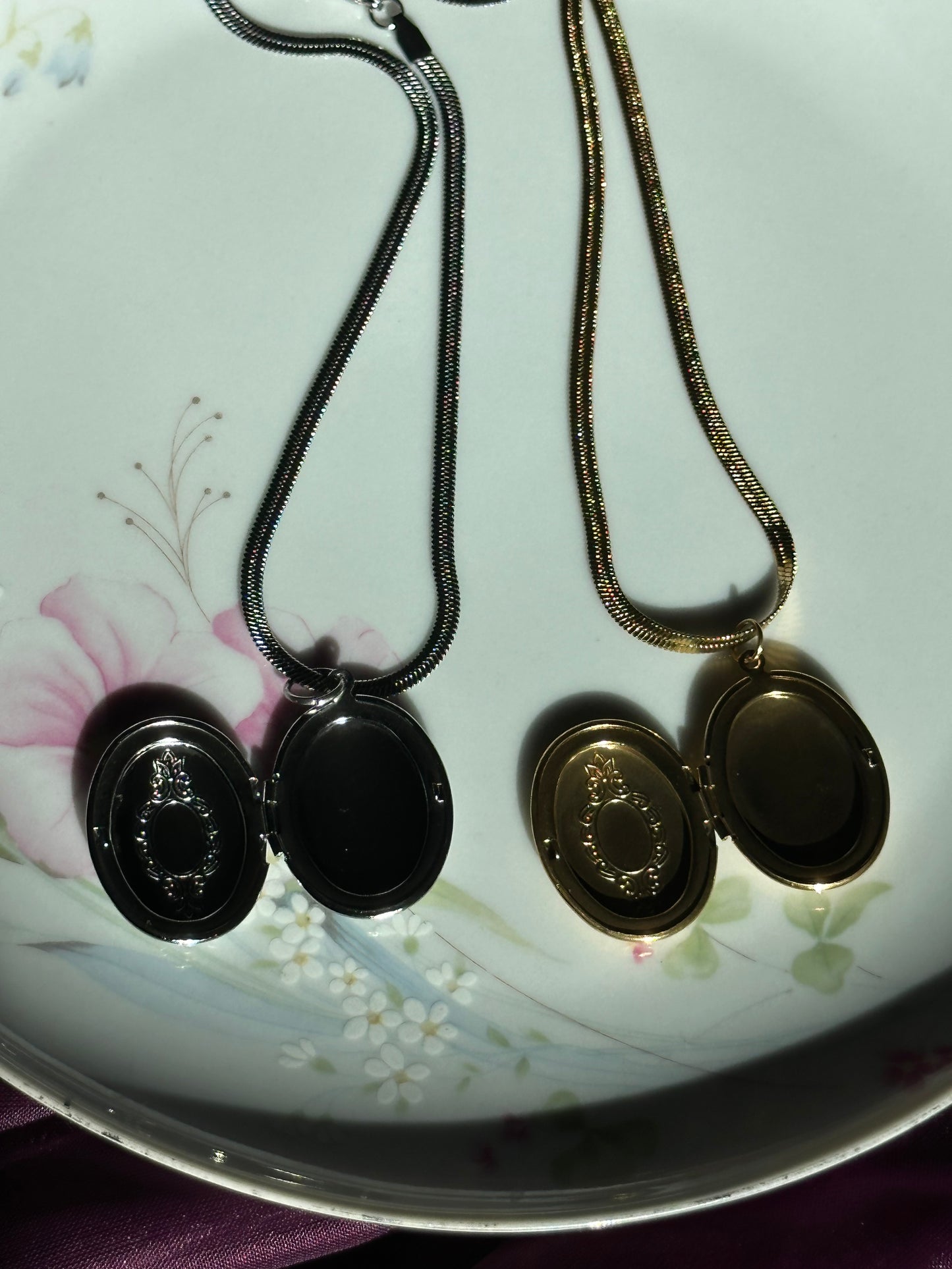 Snake Chain Locket Necklaces