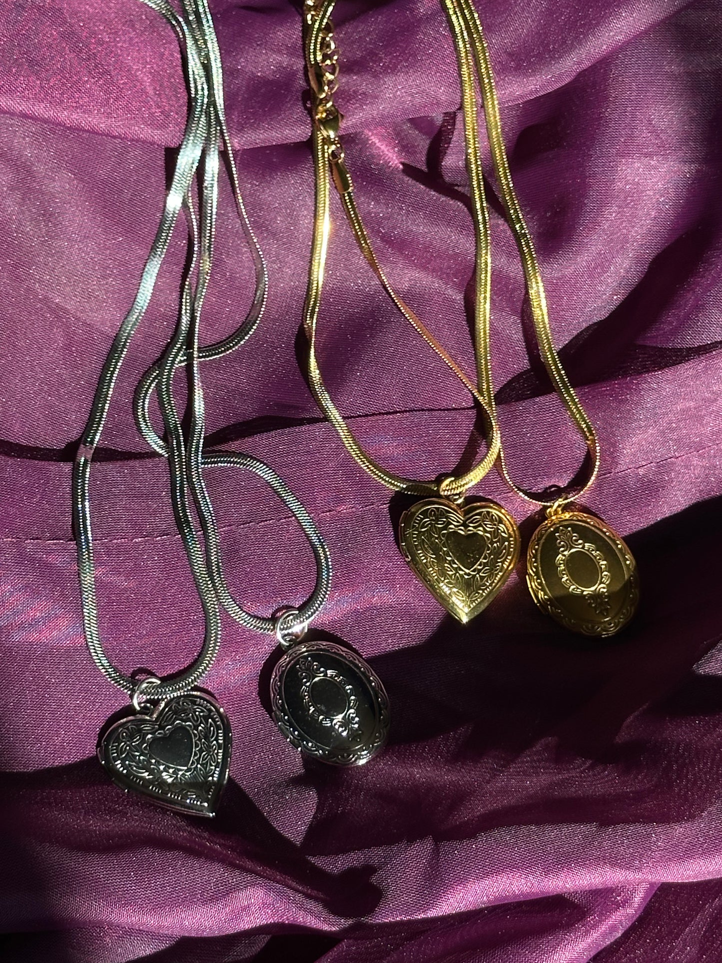 Snake Chain Locket Necklaces