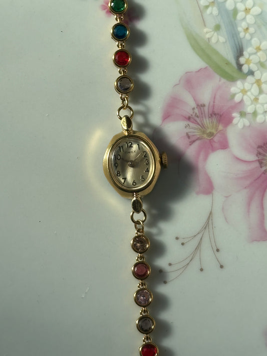 Rainbow Crystal Beaded Watch