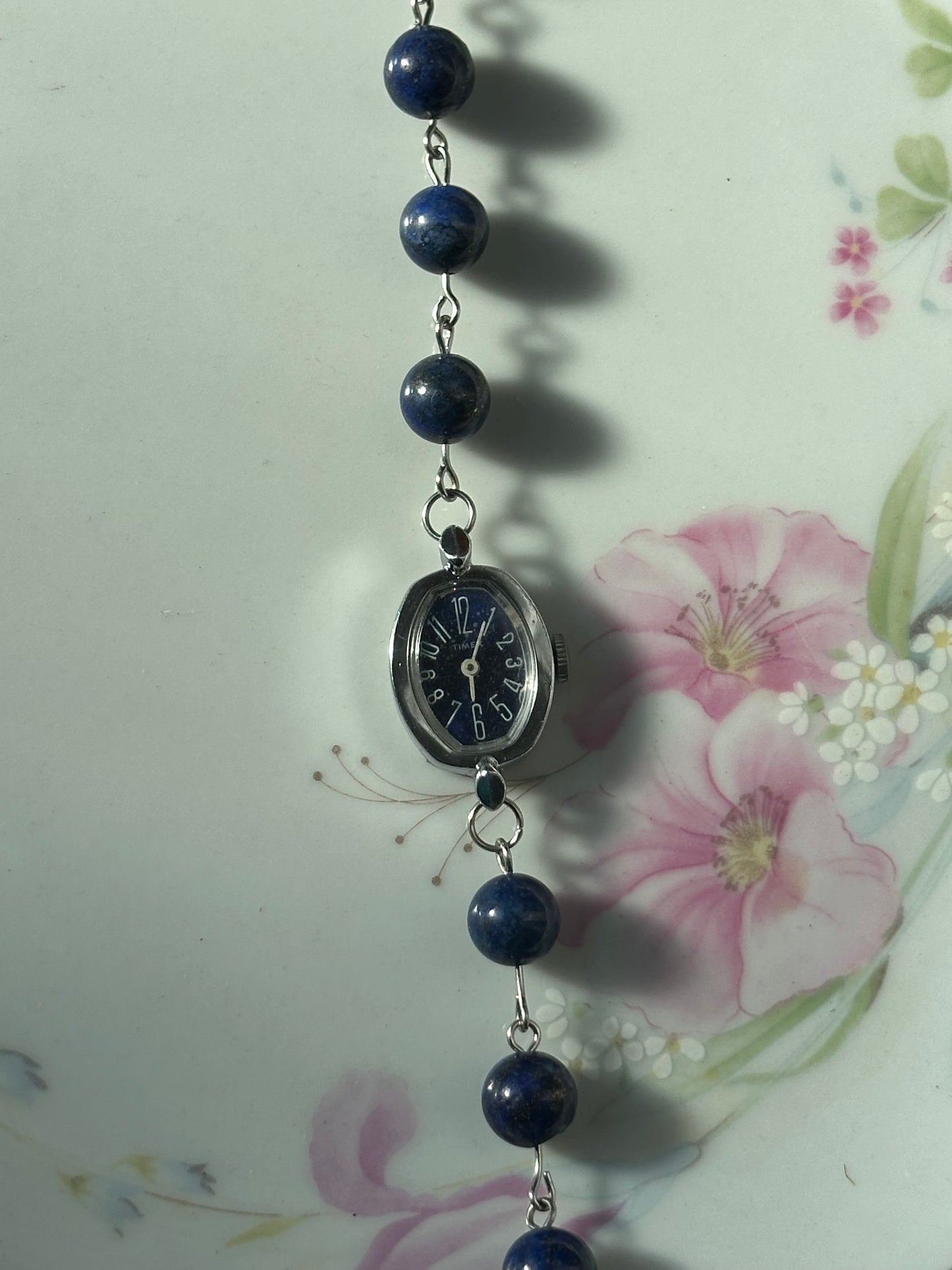 Lapis Lazuli Beaded Wire Watch
