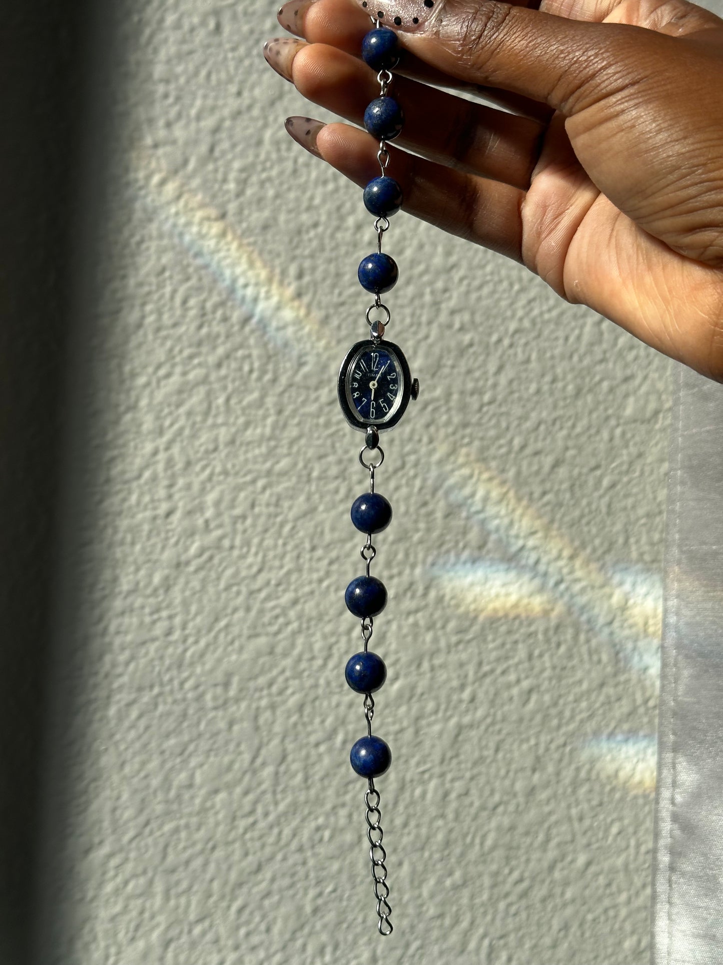 Lapis Lazuli Beaded Wire Watch