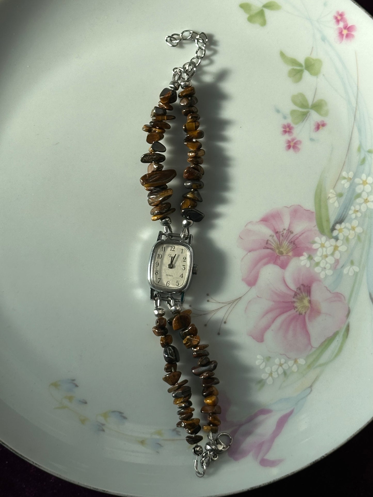 Beaded Tiger's Eye 2 Strand Watch